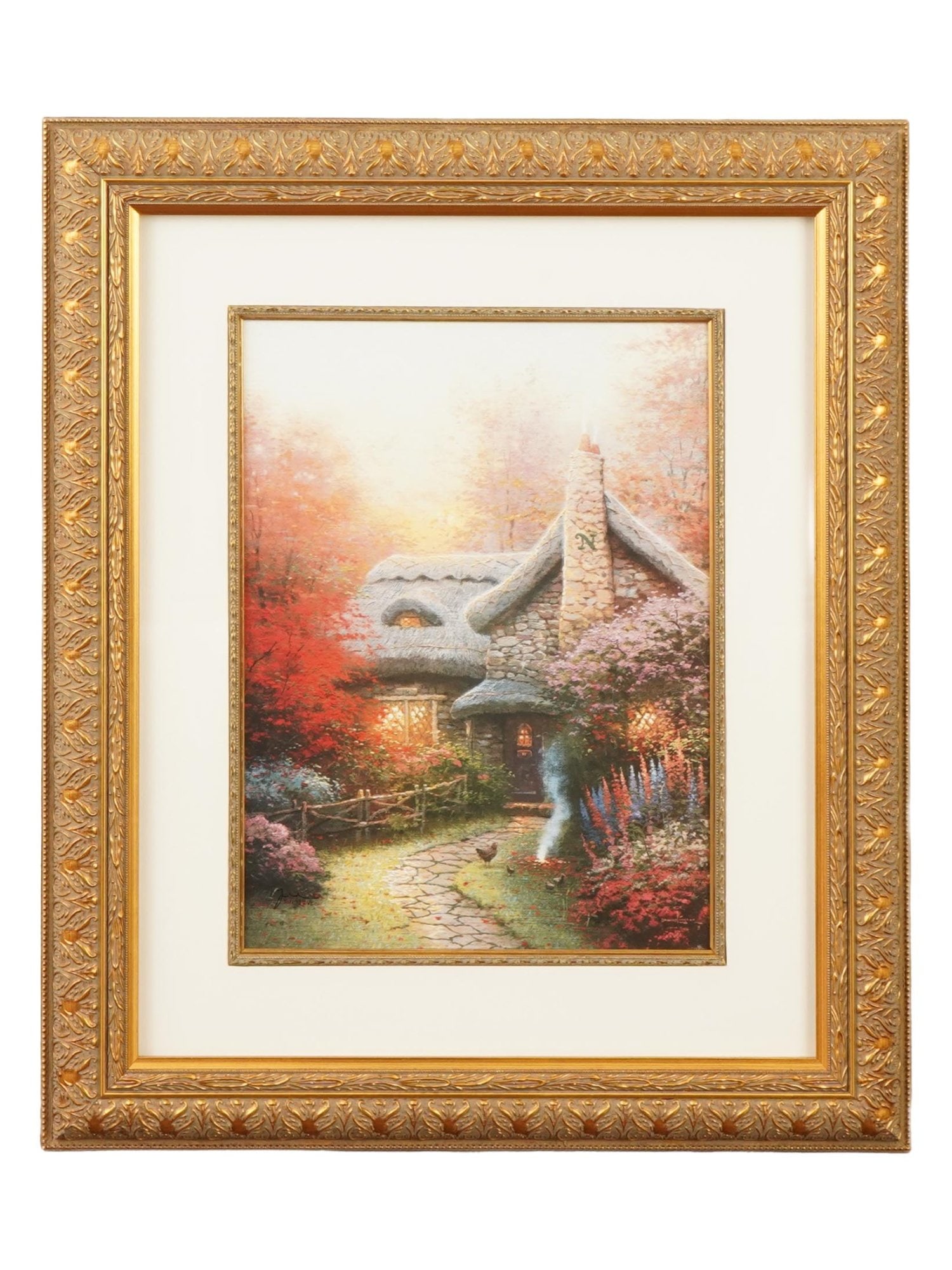 THOMAS KINKADE LANDSCAPE OFFSET LITHOGRAPH W COA (1 of 7)