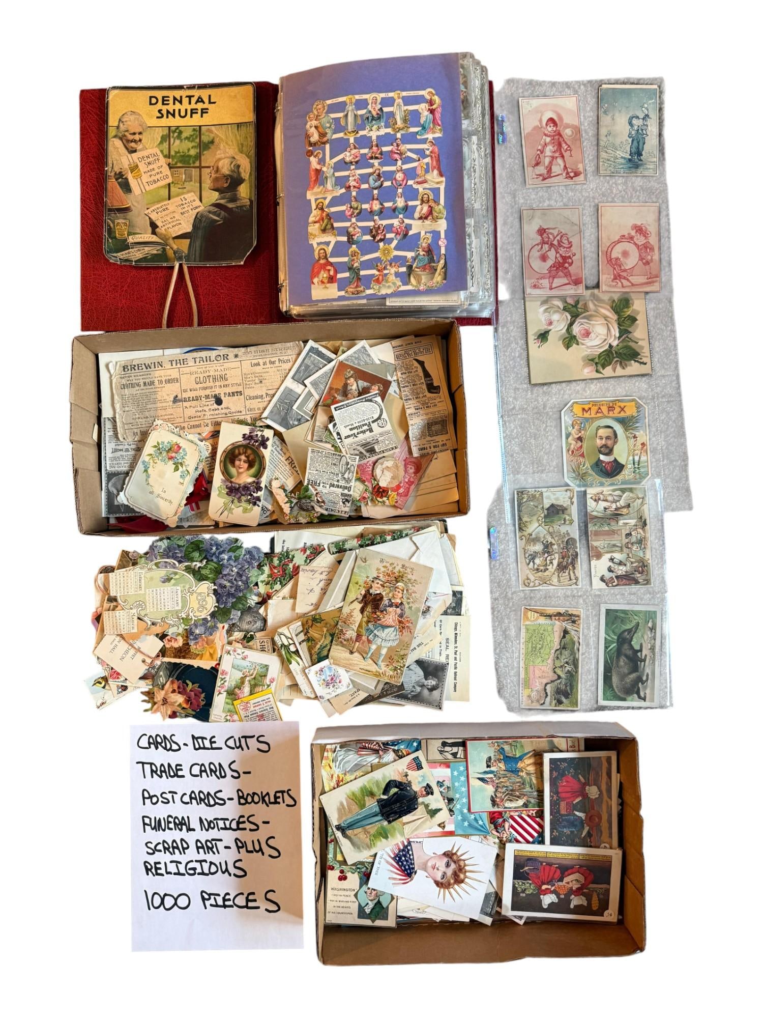 LARGE COLLECTION OF 1000 ANTIQUE AND VINTAGE CARDS (1 of 20)