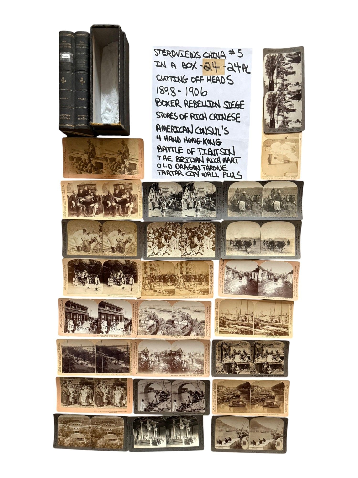 24 ANTIQUE STEREOVIEW CARDS BOXER REBELLION IN CHINA (1 of 13)