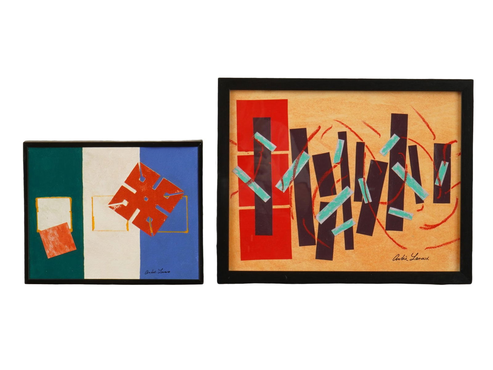 ABSTRACT MIXED MEDIA COLLAGE PAINTINGS BY ANDRE LANOUX (1 of 6)