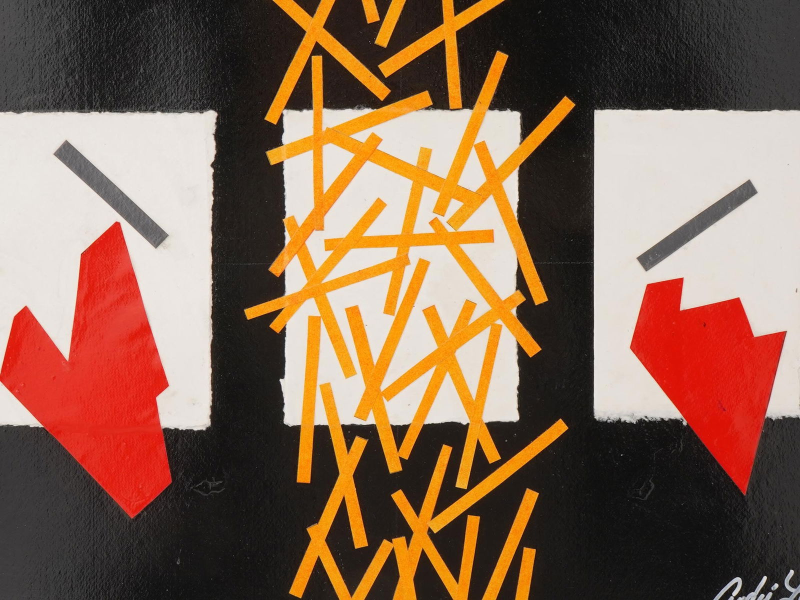 ABSTRACT COLLAGE SIGNED ANDI LANBEX - 3