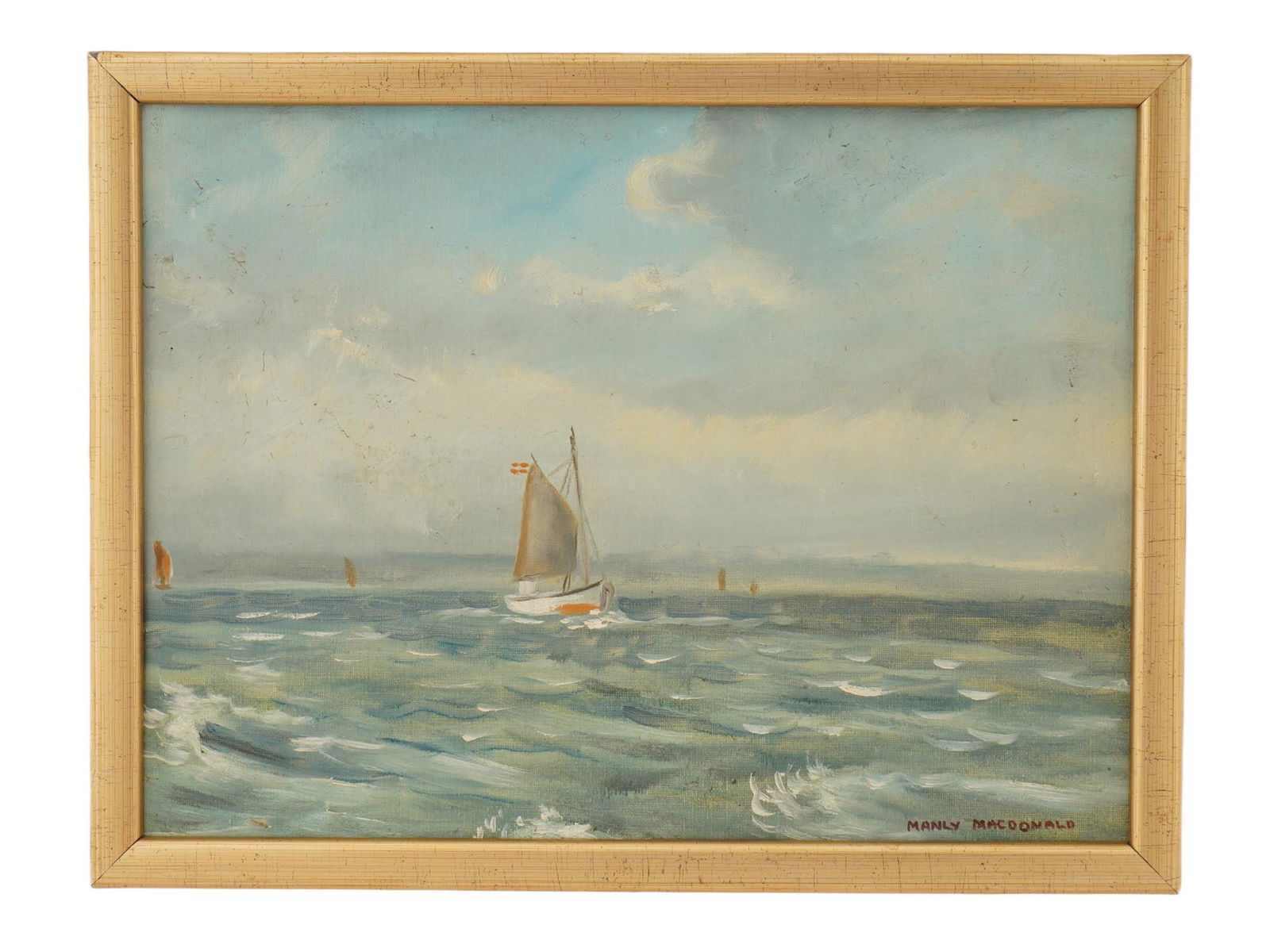 CANADIAN SEASCAPE OIL PAINTING SIGNED MANLY MACDONALD (1 of 5)