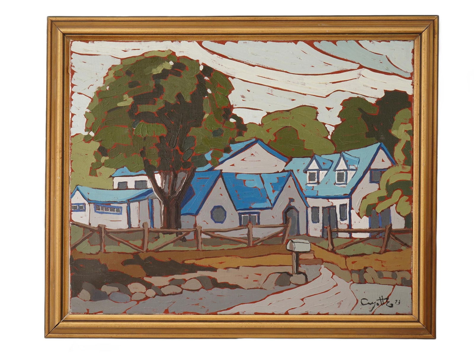 LEO AYOTTE CANADIAN OIL LANDSCAPE PAINTING (1 of 4)