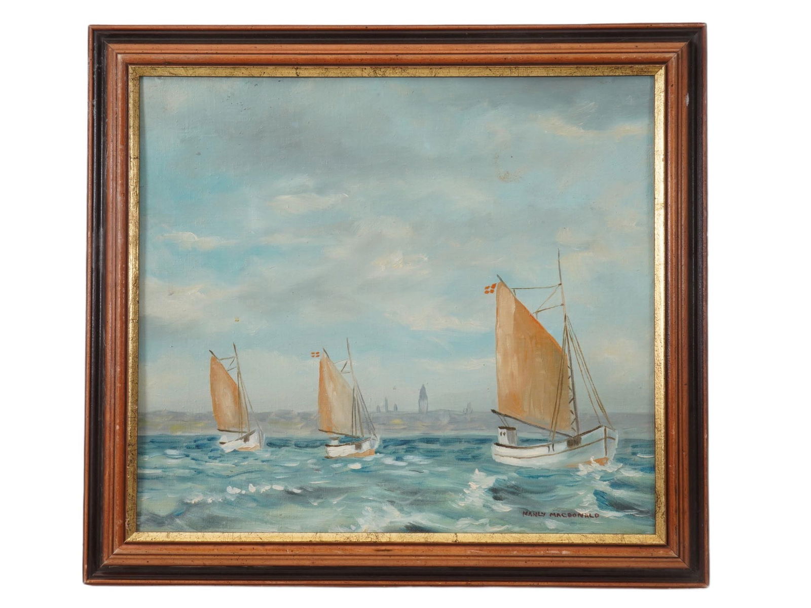 CANADIAN OIL PAINTING SIGNED MANLY MACDONALD SEASCAPE (1 of 5)