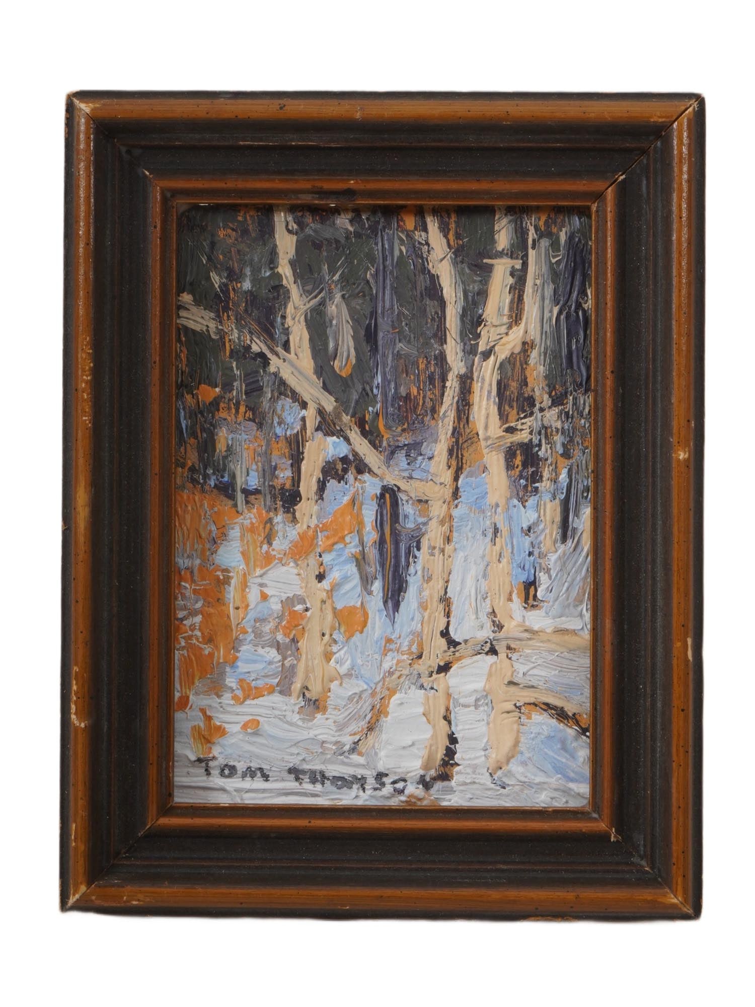 SIGNED TOM THOMSON CANADIAN LANDSCAPE OIL PAINTING (1 of 3)