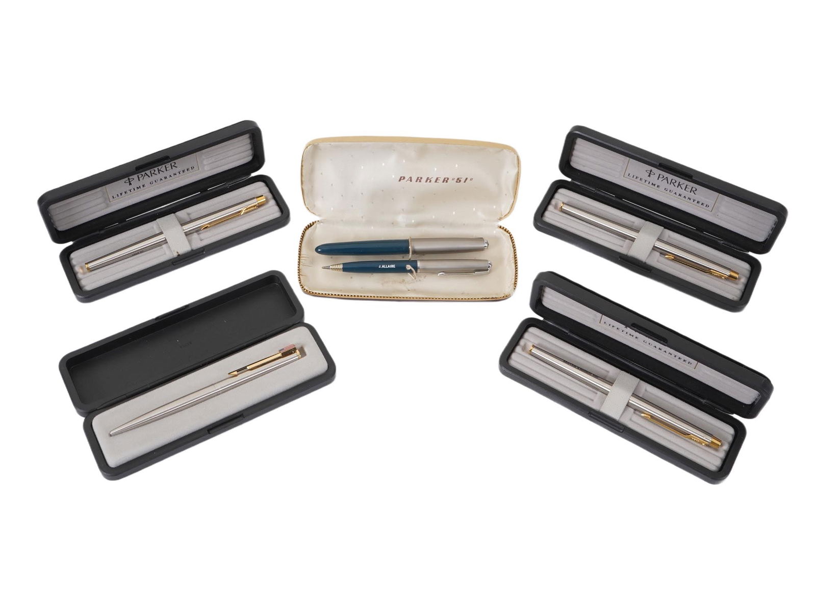 VINTAGE AMERICAN BALLPOINT PENS WATERMAN SET IOB (1 of 4)