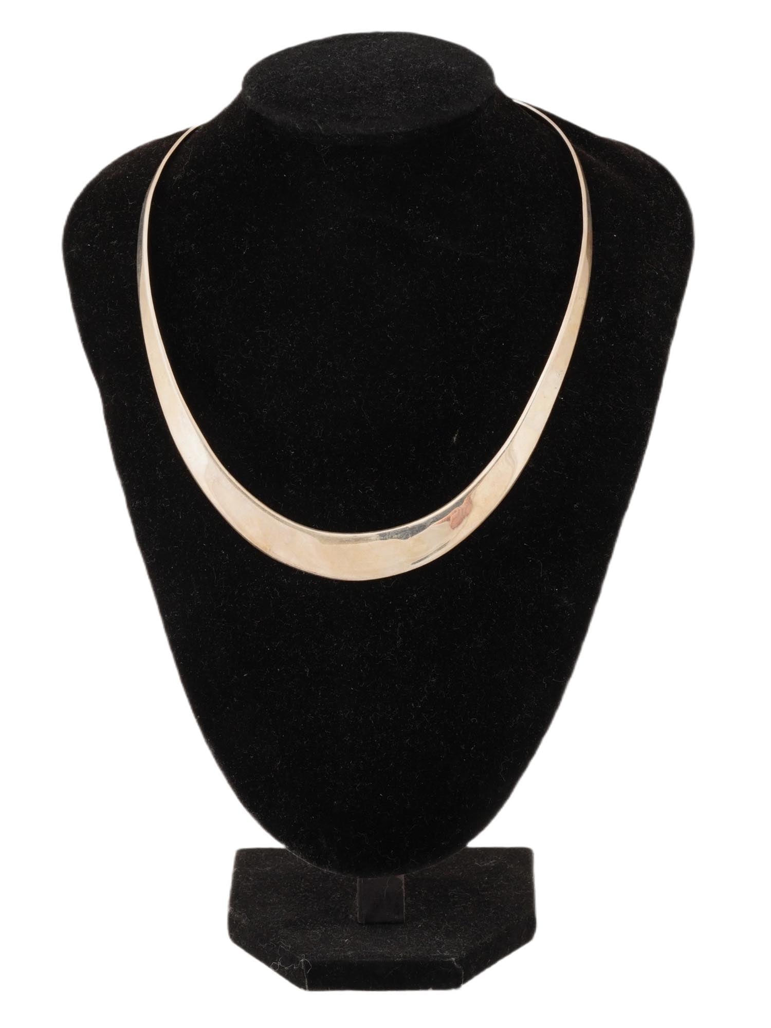 MEXICAN 925 STERLING SILVER COLLAR NECKLACE MARKED (1 of 5)