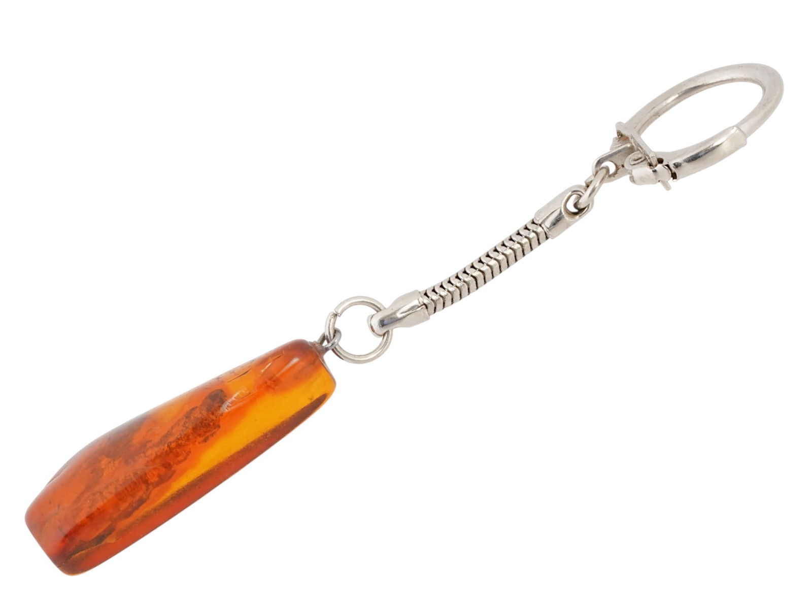KEYCHAIN WITH AMBER STONE - 4