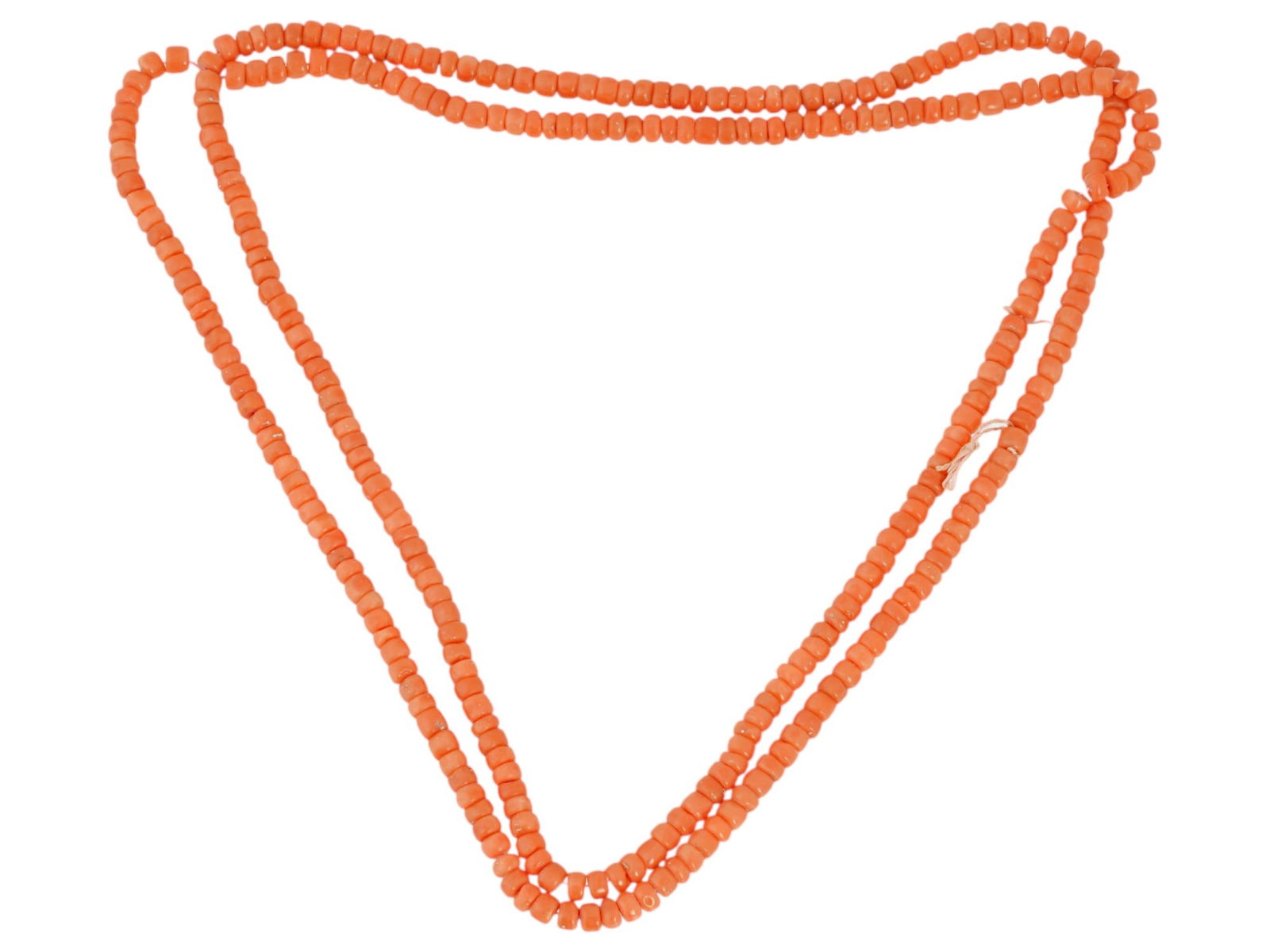 PAIR OF VINTAGE NATURAL CORAL BEADED NECKLACES (1 of 4)