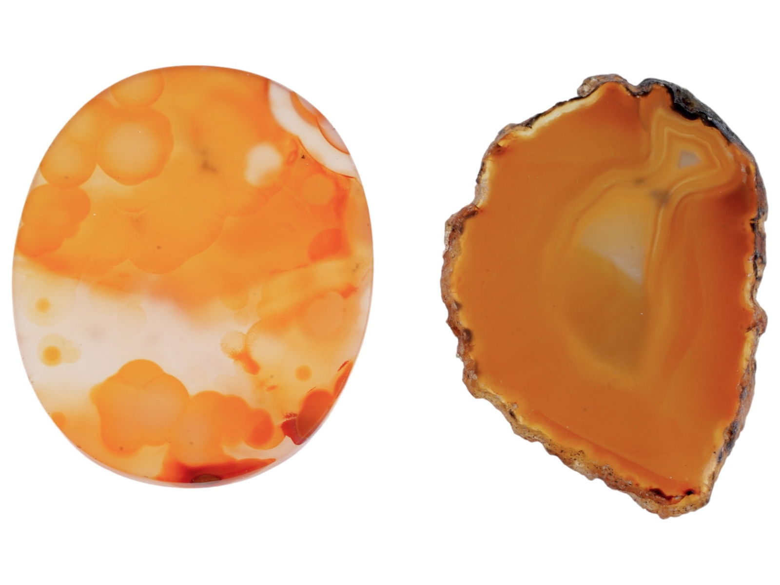 LARGE ORANGE AGATE PLAQUES (1 of 3)