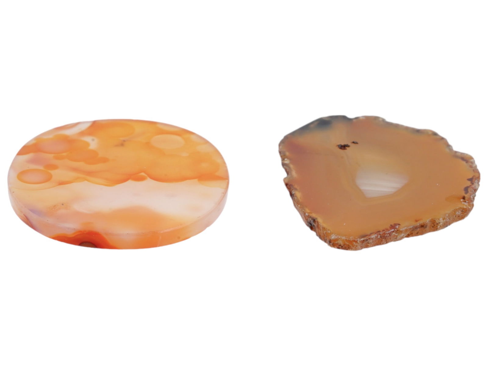 LARGE ORANGE AGATE PLAQUES - 3