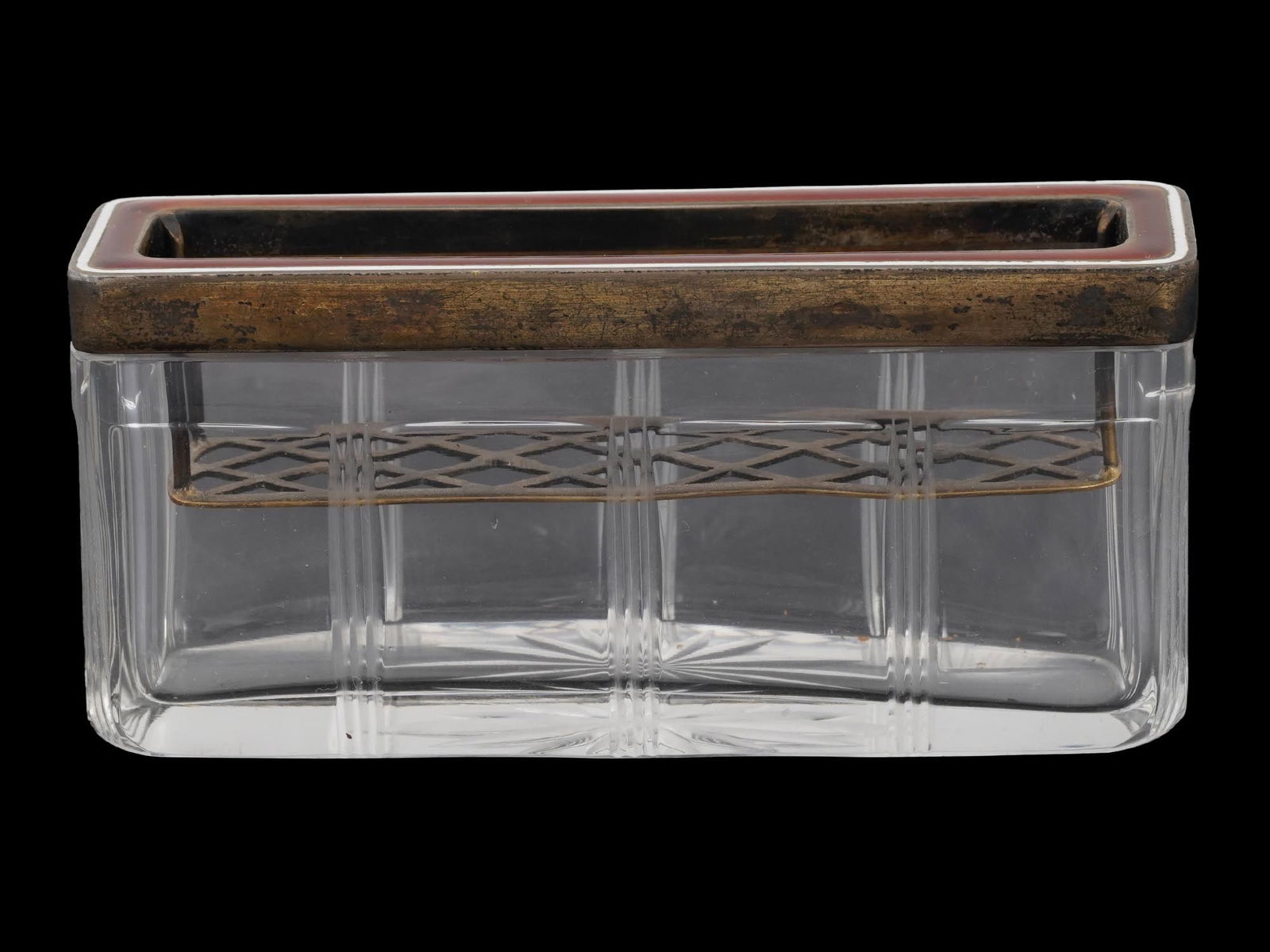 SMALL CRYSTAL GLASS AND SOLID SILVER FLOWER VASE (1 of 8)