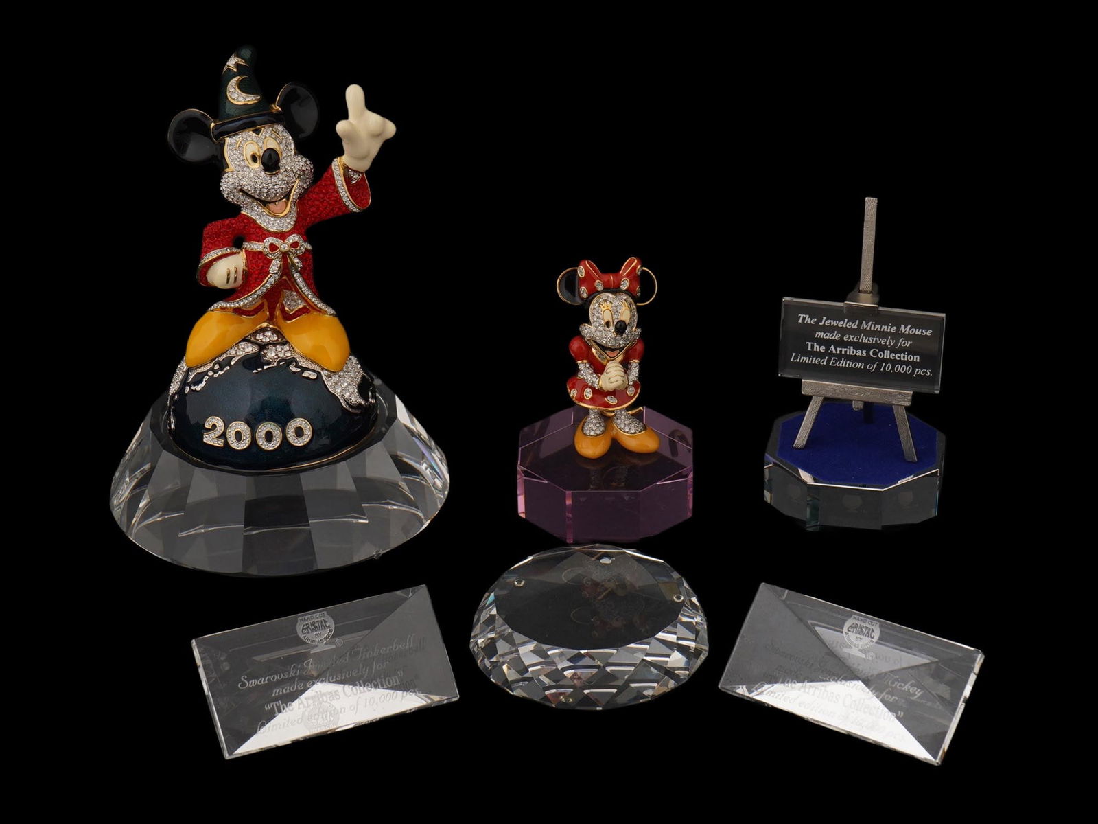 MICKEY MOUSE MINNIE MOUSE SWAROVSKI CRYSTAL FIGURINES (1 of 13)