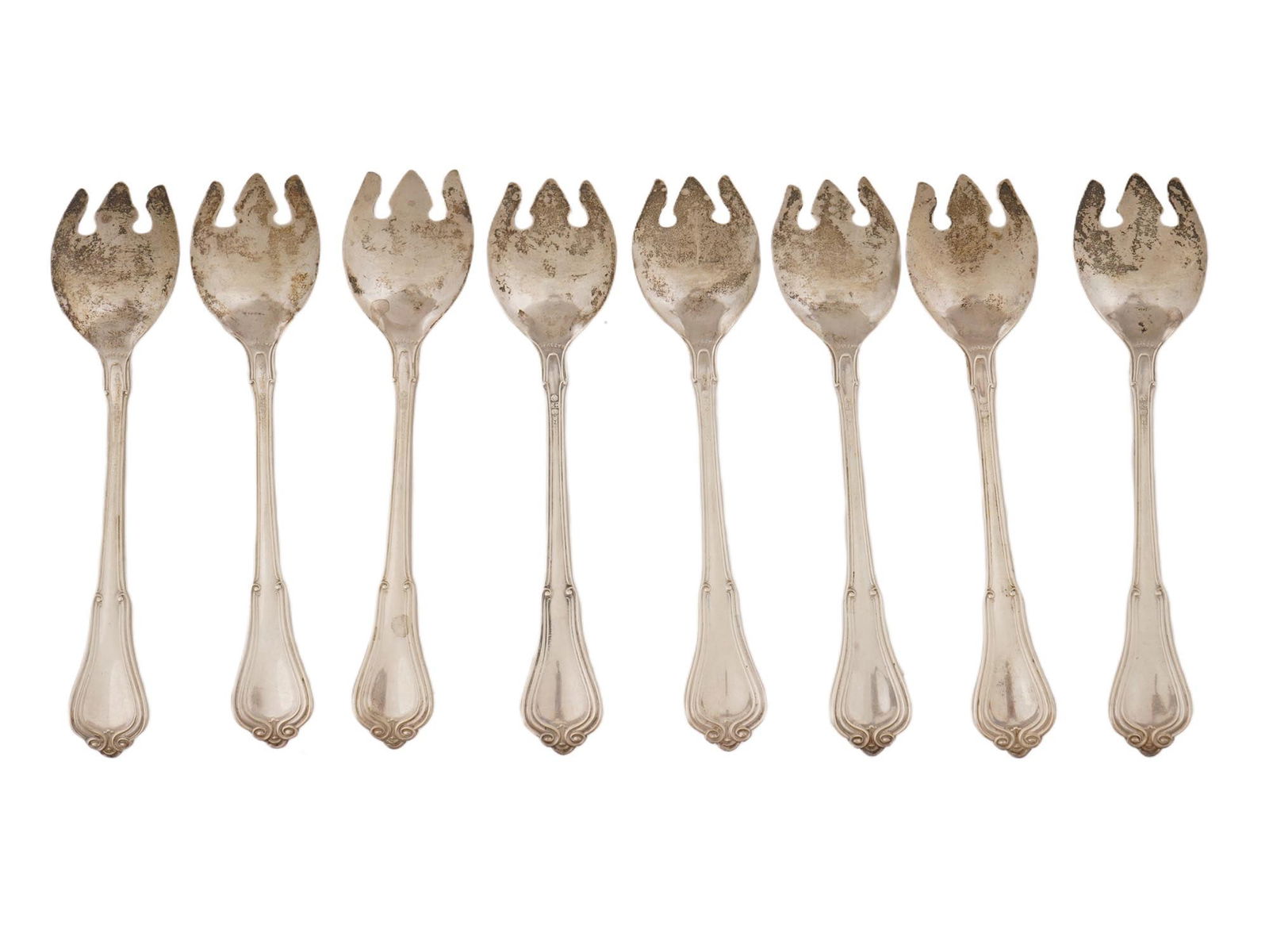 18 ASSORTED STERLING SILVER SERVING CUTLERY ITEMS - 7