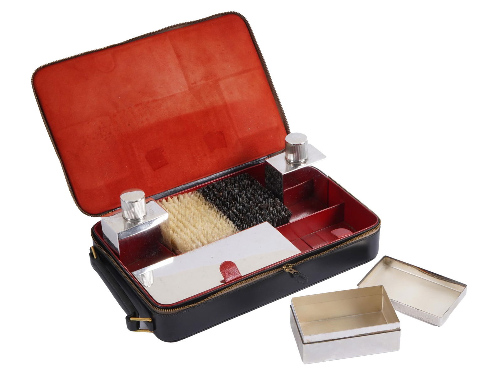 RARE HERMES PARIS TRAVEL TOILETRY BAG WITH PIECES (1 of 7)