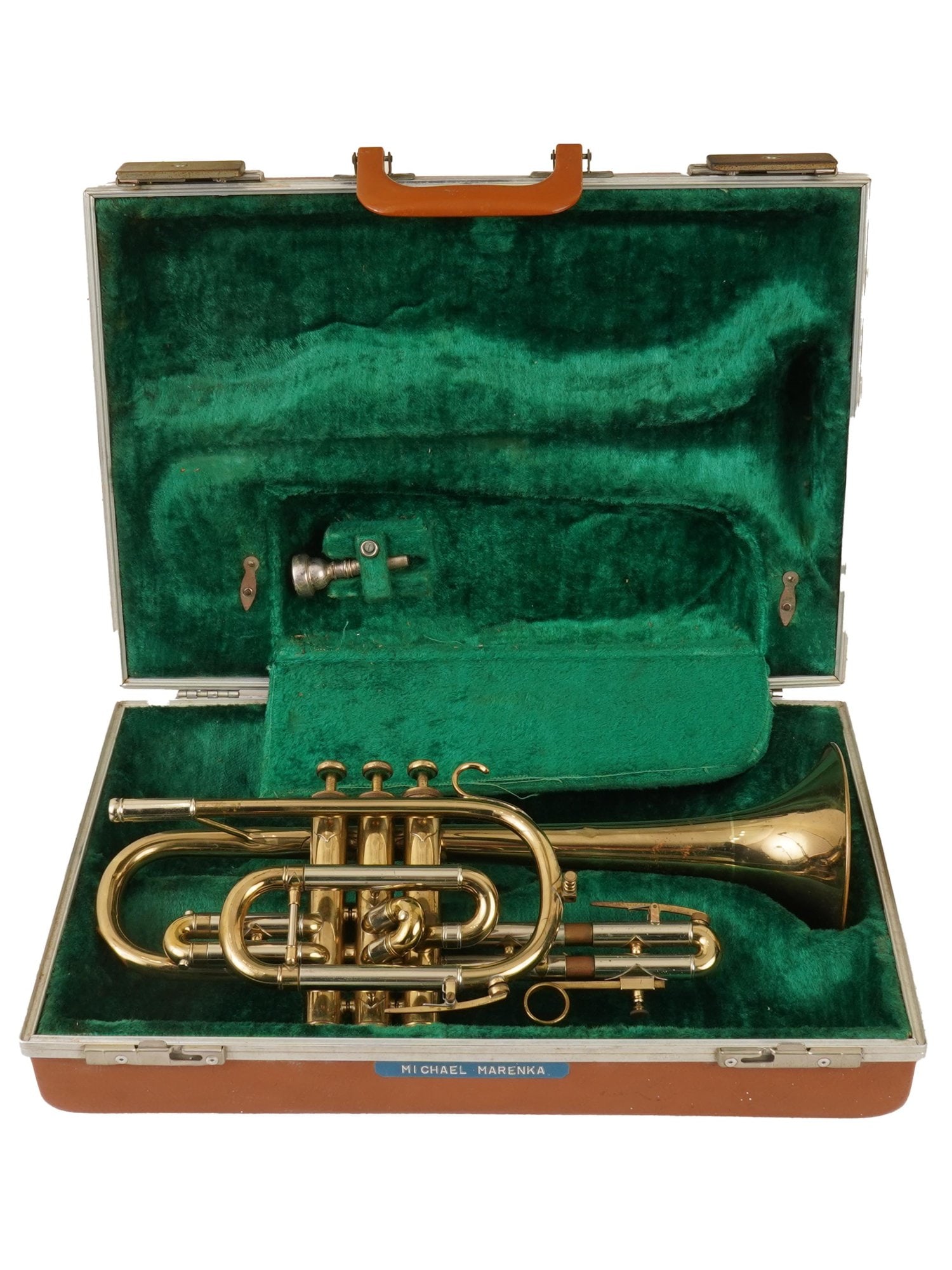VINTAGE BESSON 2-20 BRASS TRUMPET IOB (1 of 12)