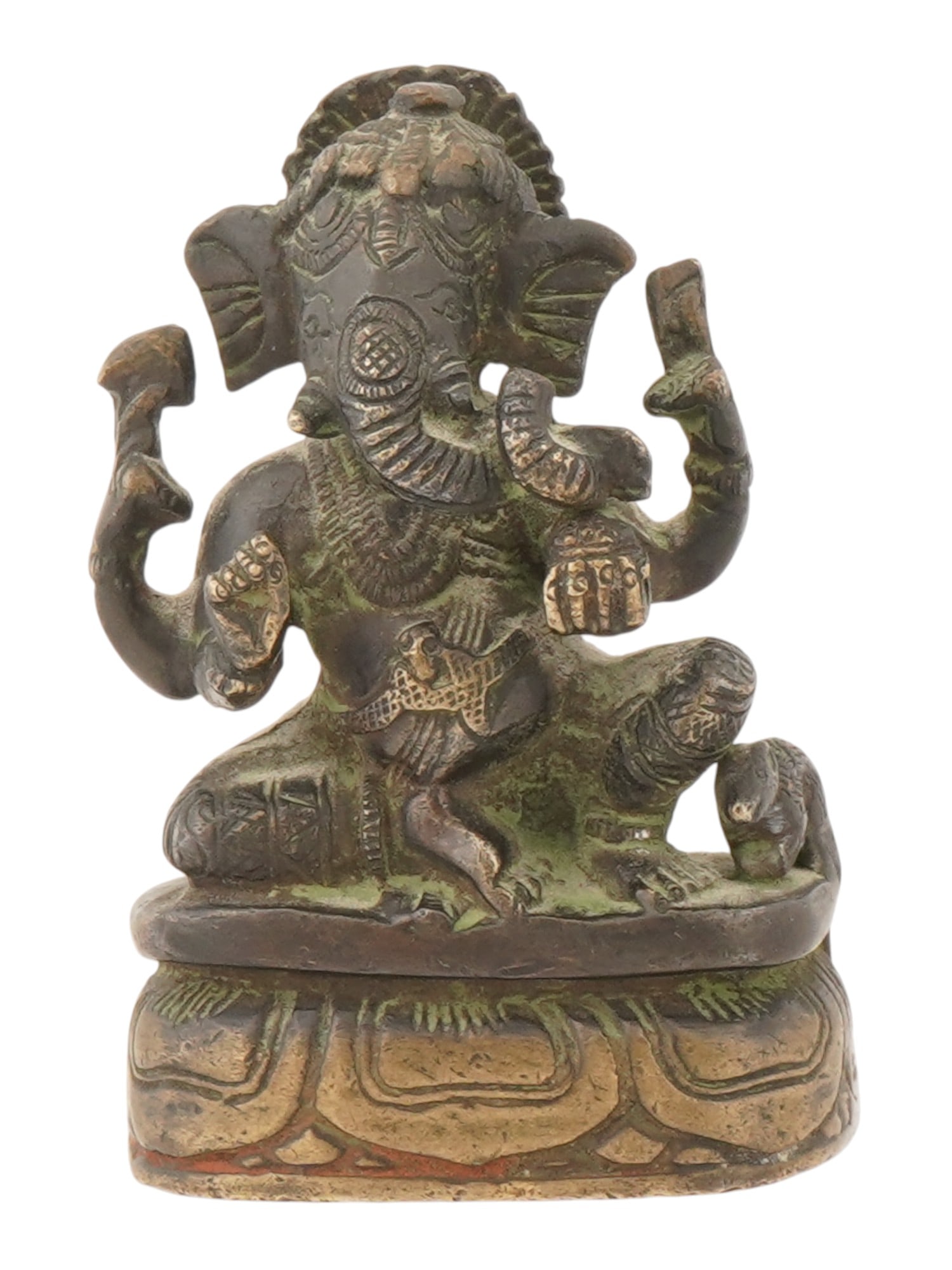 ASIAN BUDDHIST PATINATED BRONZE SCULPTURE OF GANESHA (1 of 6)