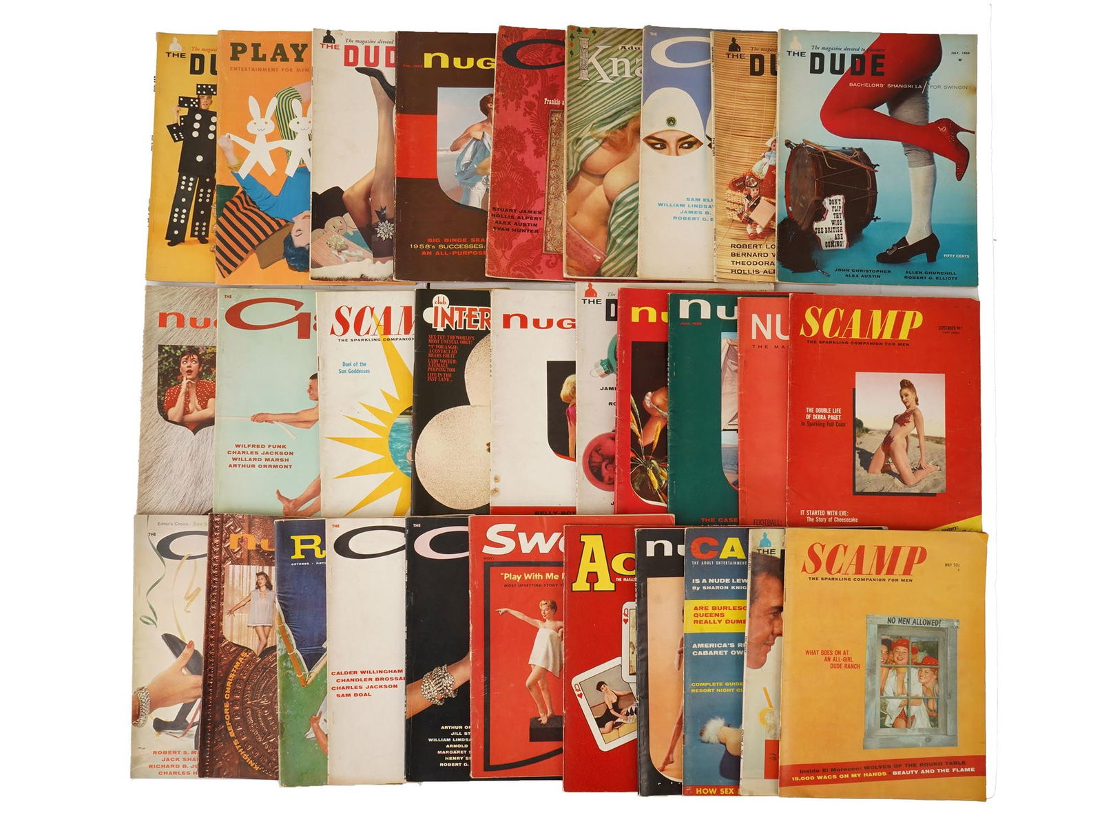 COLLECTION OF 30 1950S PLAYBOY DUDE MENS MAGAZINES (1 of 9)