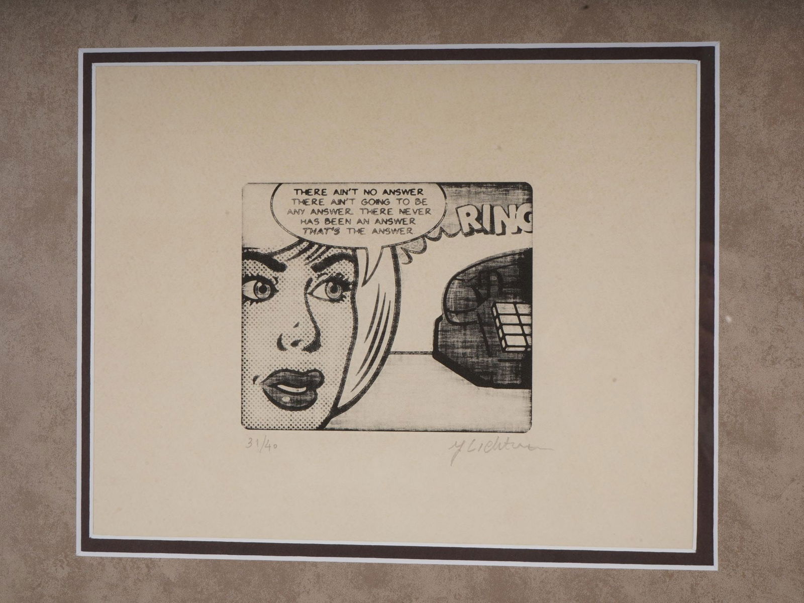 SIGNED ROY LICHTENSTEIN LIMITED EDITION ETCHING - 2
