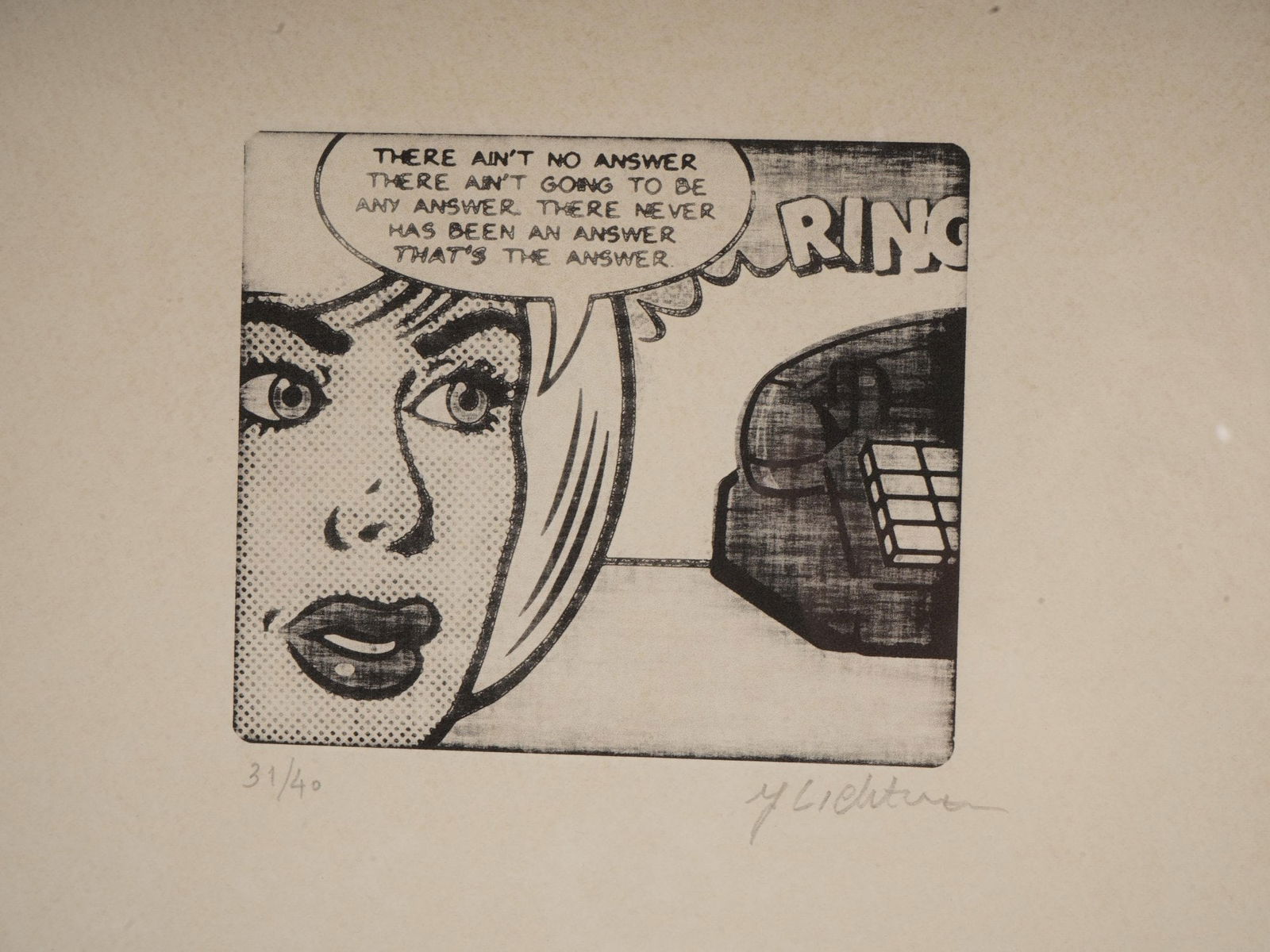SIGNED ROY LICHTENSTEIN LIMITED EDITION ETCHING - 3