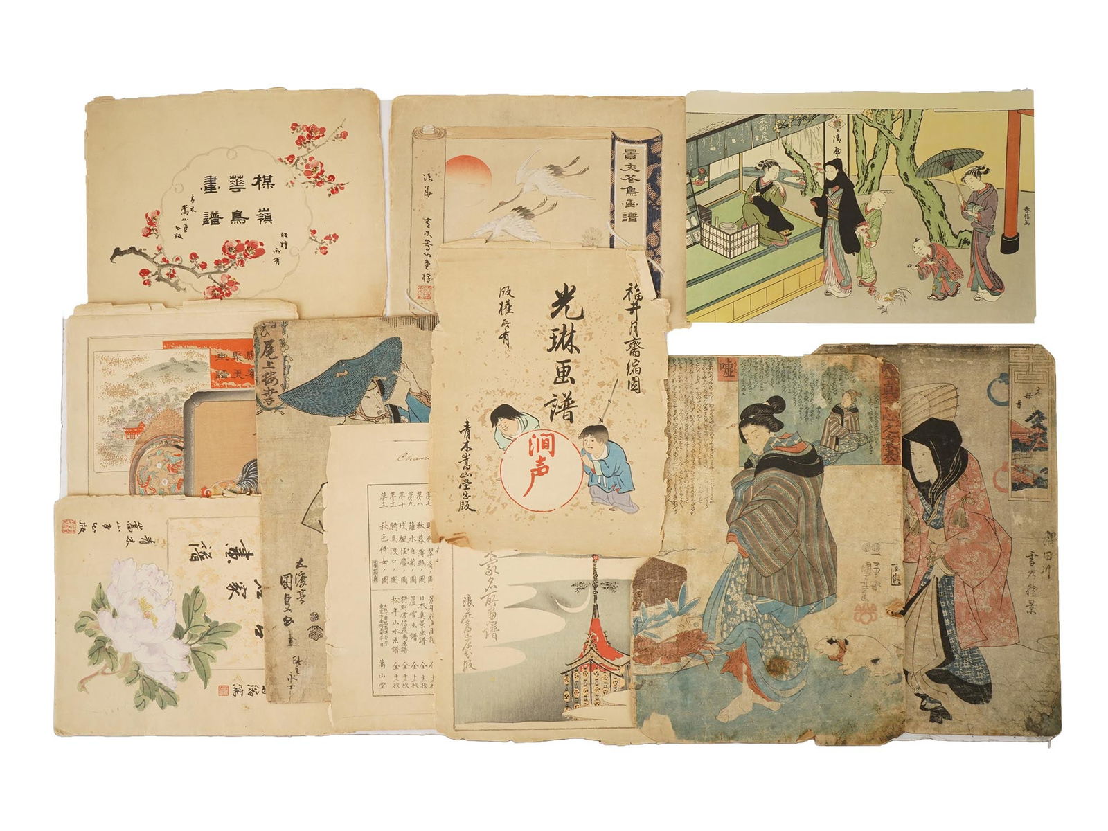 COLLECTION OF JAPANESE WOODBLOCK PRINTS ART COVERS (1 of 14)