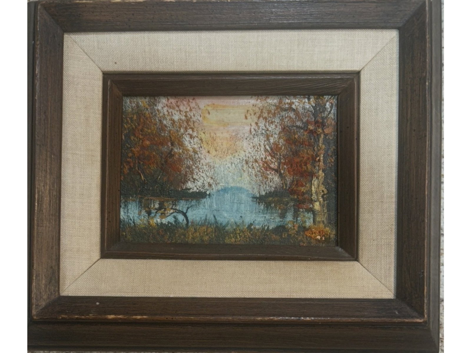 CONSTANTIN WESTCHILOFF RUSSIAN AUTUMN LANDSCAPE 1941: This oil on canvas work by Constantin Westchiloff (Russian/American, 1877–1945) captures a vibrant autumn landscape, distinguished by the artist's signature heavy impasto and luminous handling of li