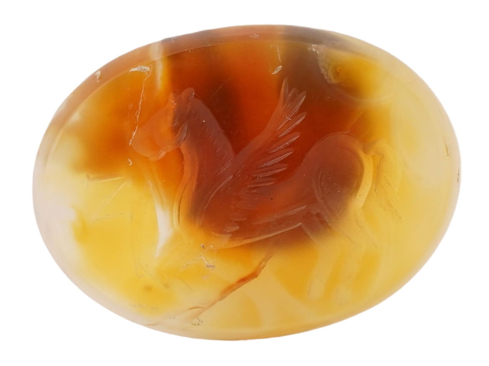 ROMAN MANNER HAND CARVED CARNELIAN STONE INTAGLIO SEAL (1 of 4)