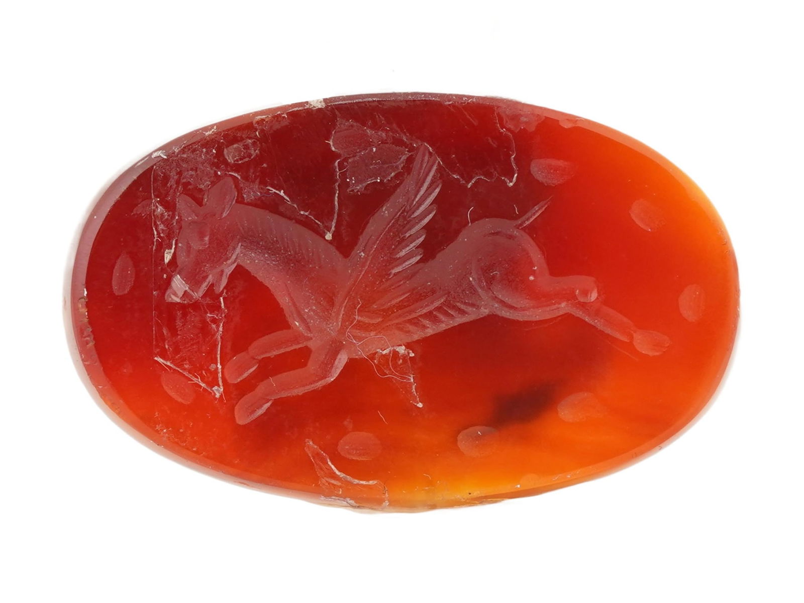 ROMAN MANNER HAND CARVED CARNELIAN STONE INTAGLIO SEAL (1 of 4)