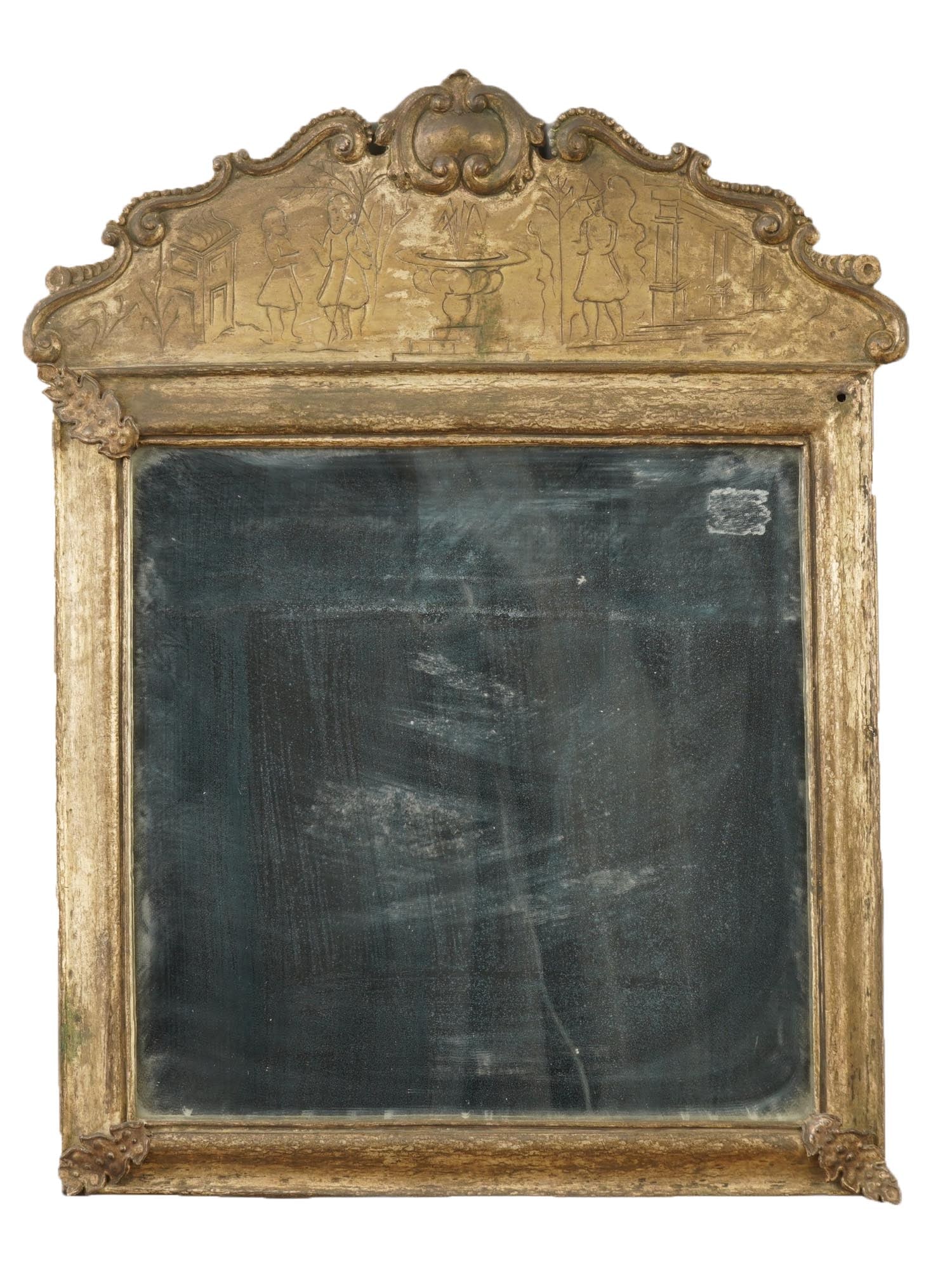 19TH CENTURY LOUIS XVI STYLE GILDED WALL MIRROR (1 of 3)