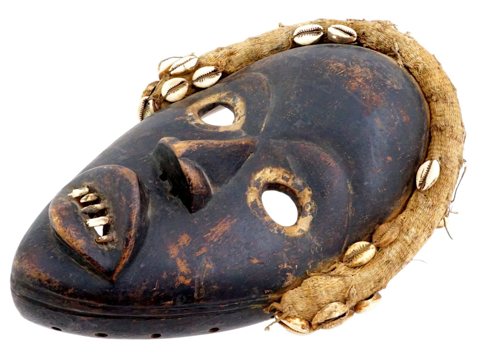 TRADITIONAL AFRICAN DAN PEOPLE CARVED WOOD TRIBAL MASK (1 of 10)