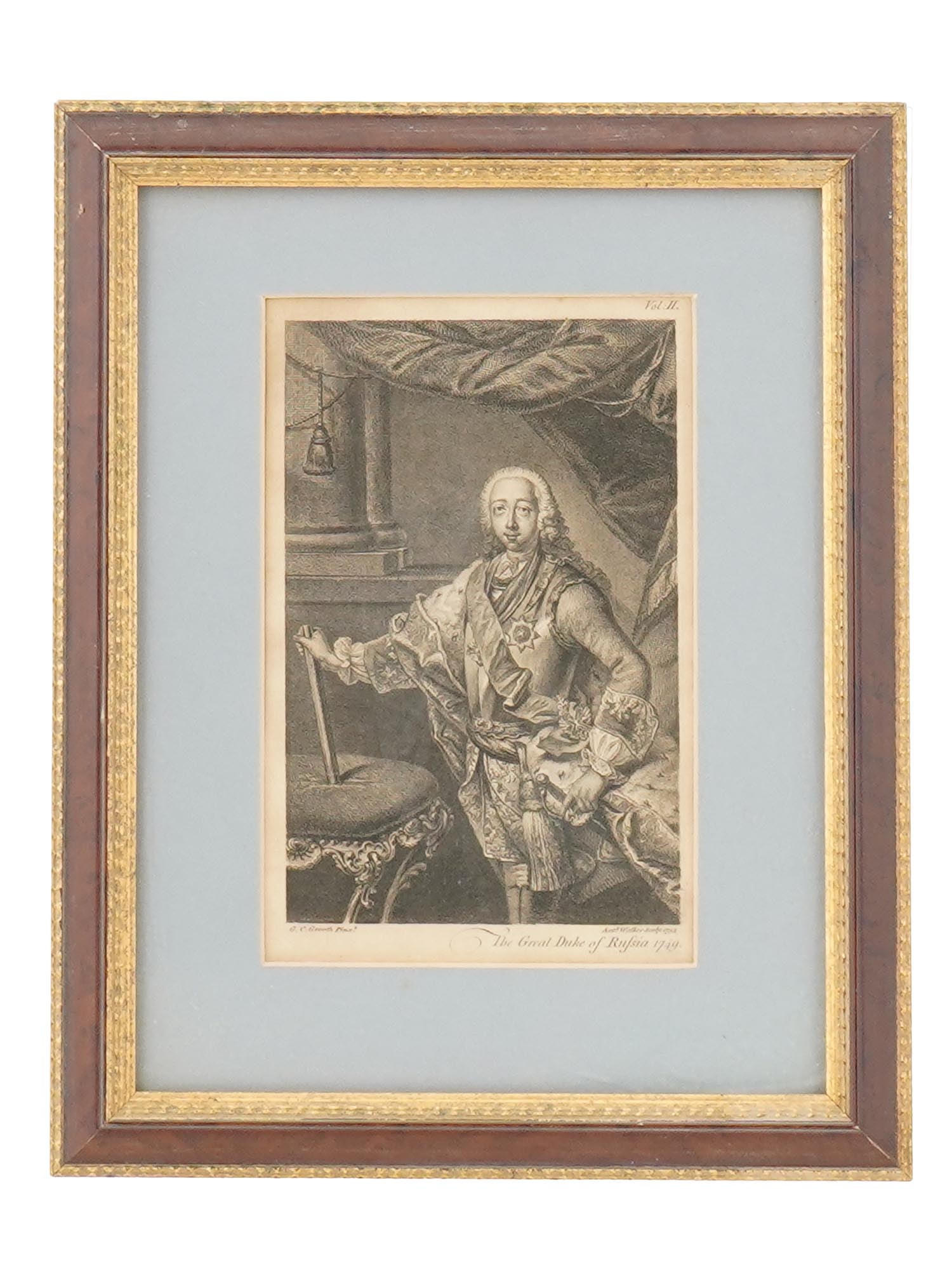 ANTHONY WALKER ENGRAVING THE GREAT DUKE OF RUSSIA 1749 (1 of 4)