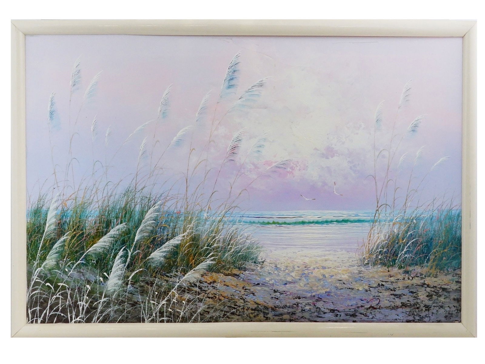 POST IMPRESSIONIST MANNER SEASCAPE ACRYLIC PAINTING (1 of 5)