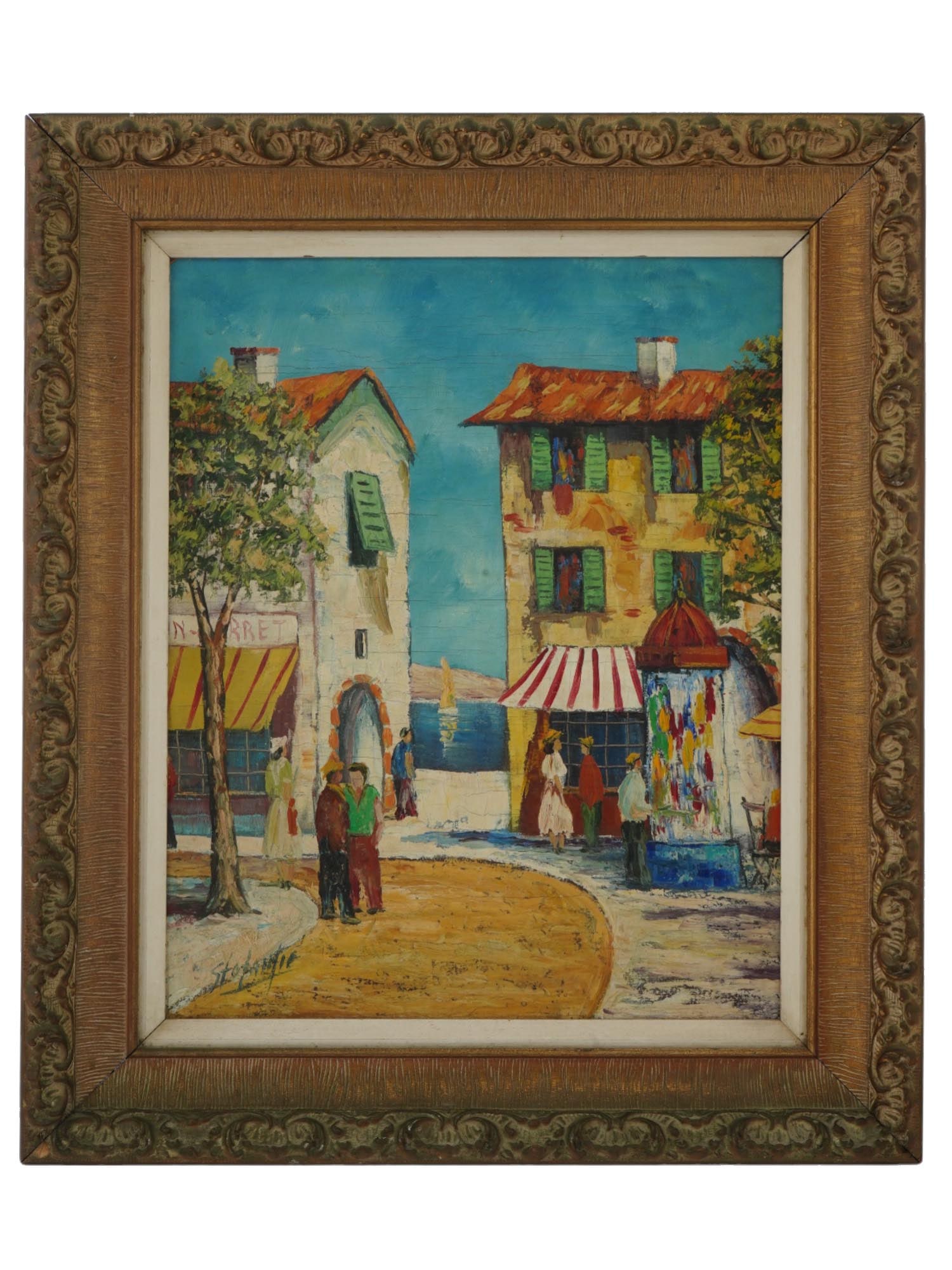 SIGNED MID CENTURY EUROPEAN SCHOOL OIL PAINTING (1 of 3)