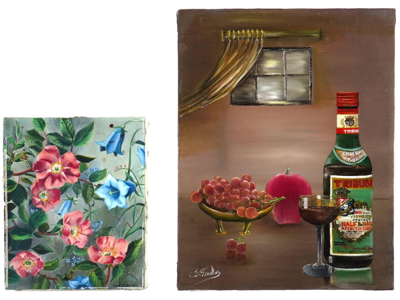 VINTAGE STILL LIFE OIL PAINTINGS SIGNED (1 of 6)