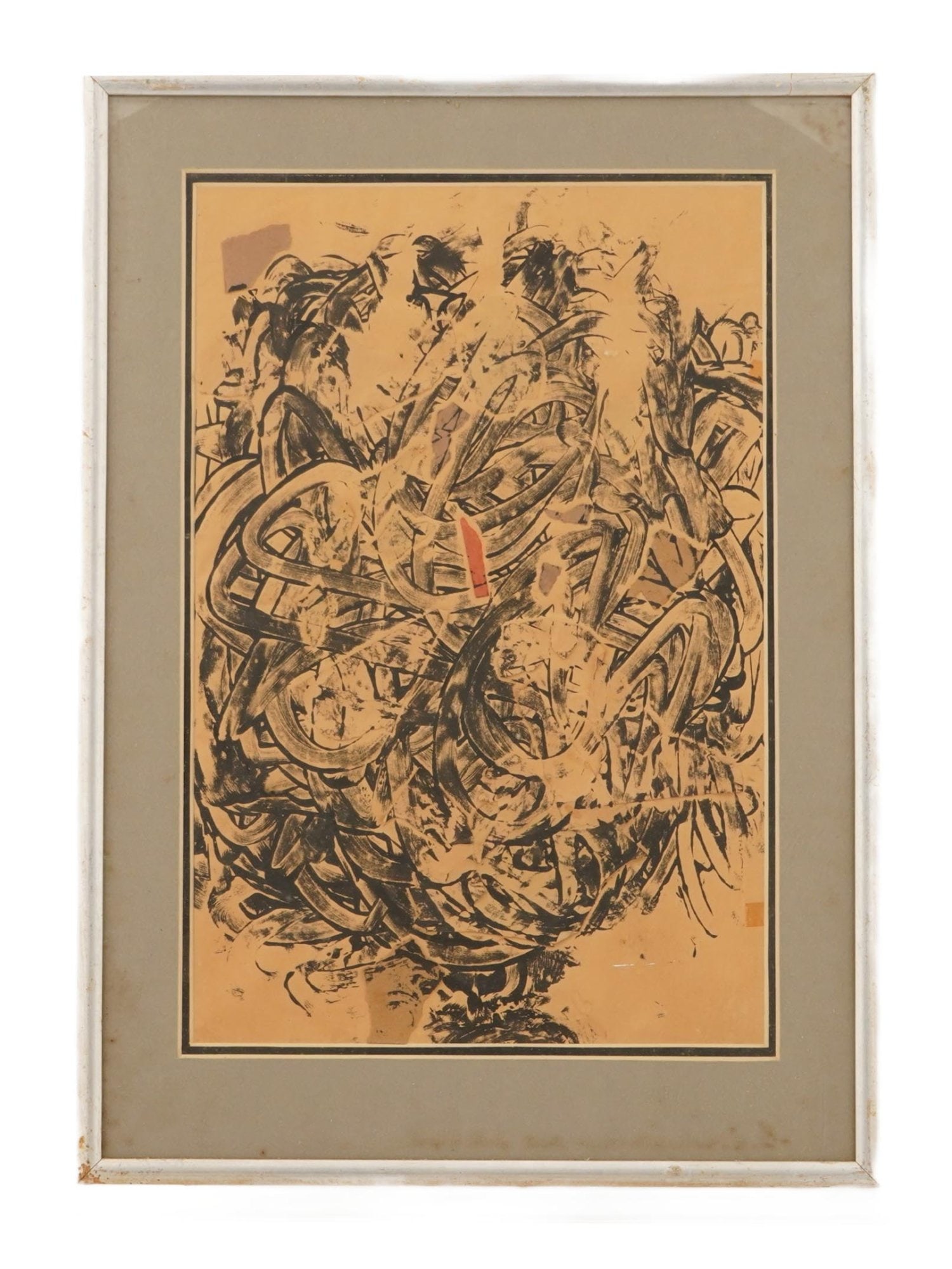 VINTAGE MIXED MEDIA ABSTRACT COLLAGE ARTWORK (1 of 5)