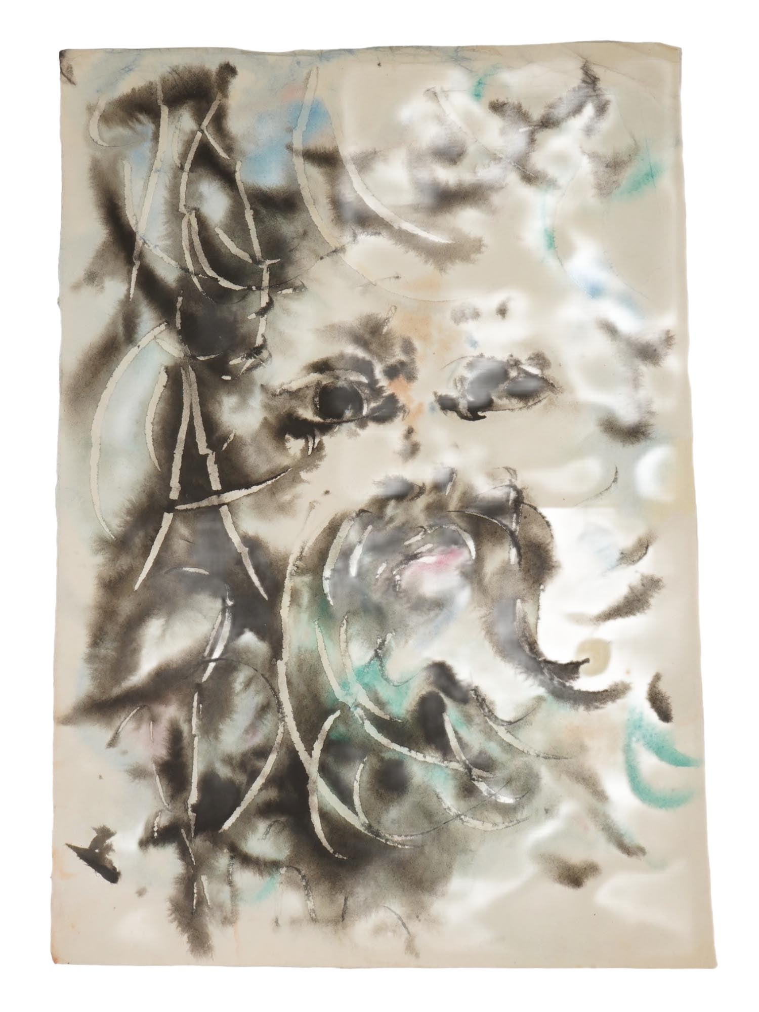 RUSSIAN PORTRAIT WATERCOLOR PAINTING BY ANATOLY ZVEREV (1 of 3)