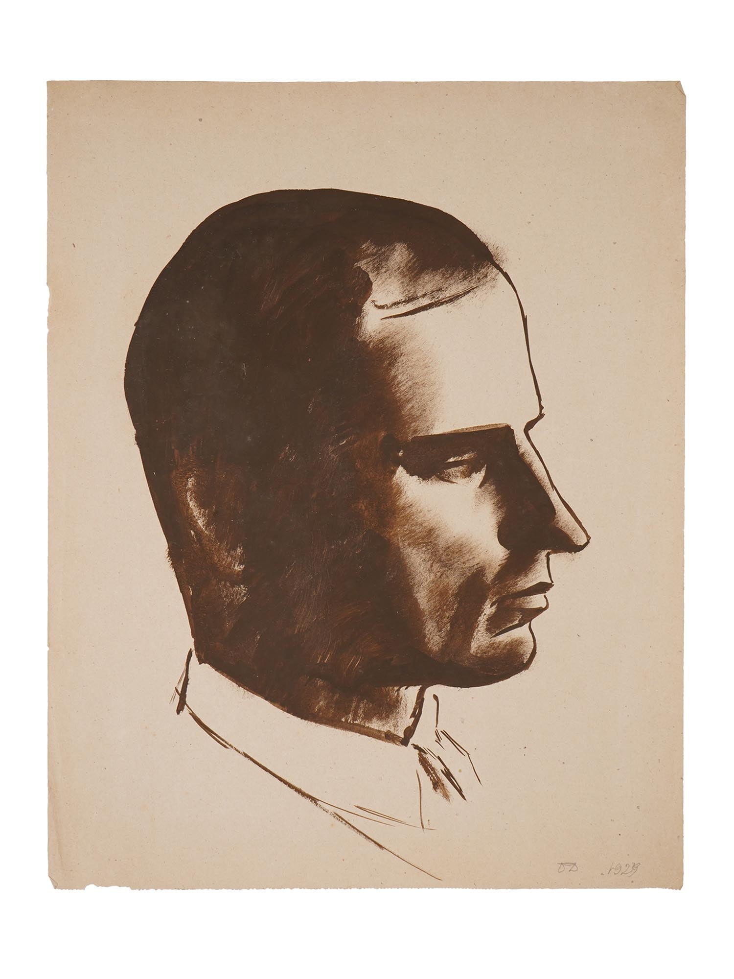 OLGA DEINEKO RUSSIAN MALE PORTRAIT GOUACHE PAINTING (1 of 4)