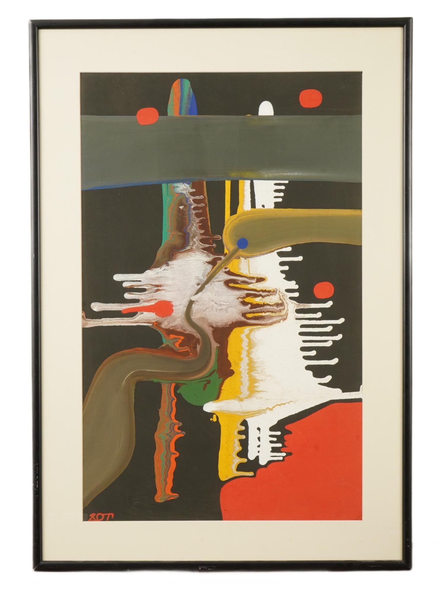 ABSTRACT PAINTING SIGNED AND FRAMED (1 of 6)