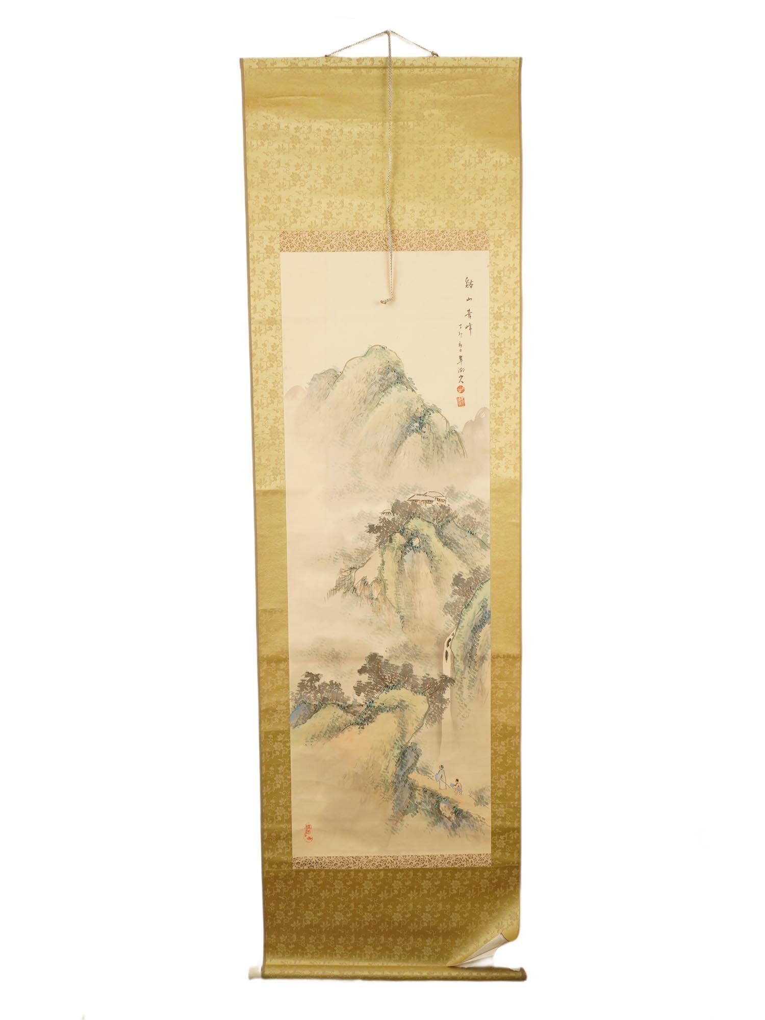 VINTAGE CHINESE SCROLL PAINTING MOUNTED ON SILK (1 of 9)