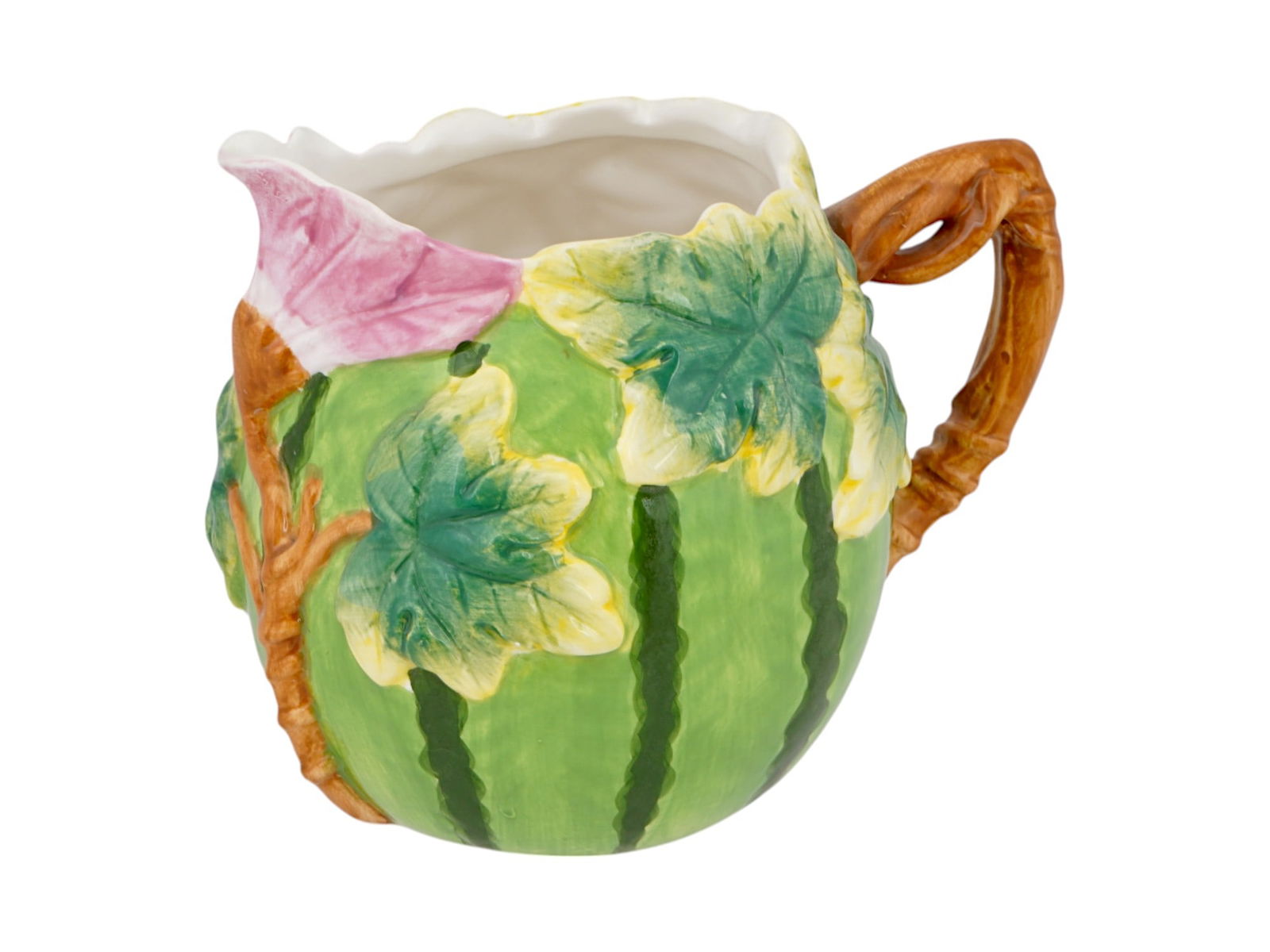 VINTAGE WATERMELON CERAMIC PITCHER (1 of 7)