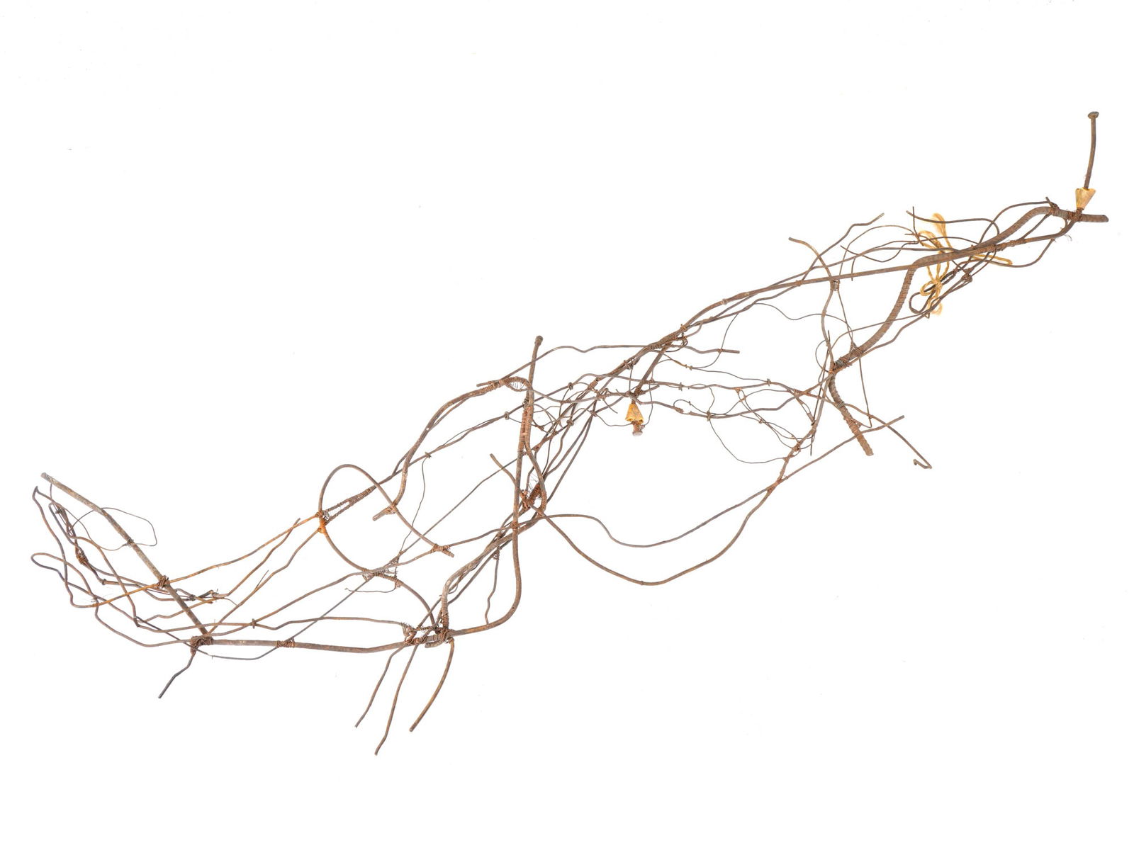 SONO OSATO CONTEMPORARY AMERICAN WIRE SCULPTURE: Mixed media artwork by Sono Osato, born 1960, a contemporary American artist known for her interest in found objects. This lot features an abstract sculpture made of wire. Undated. Osato's work can be