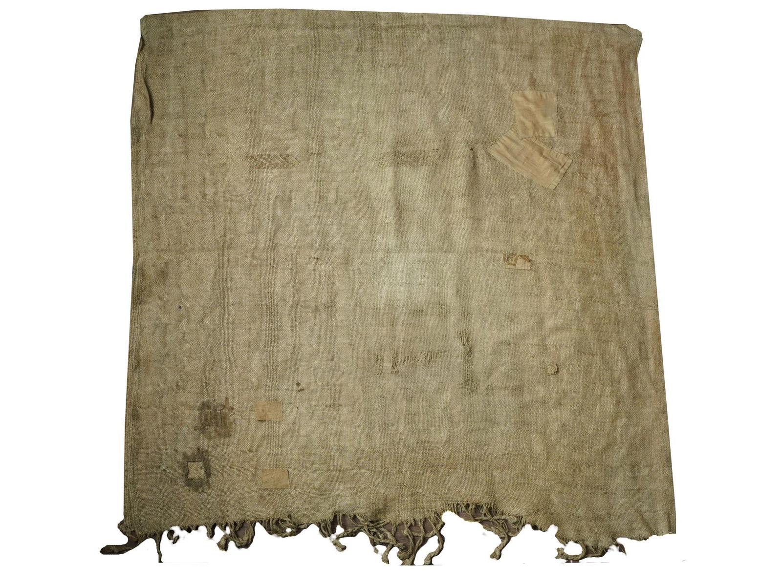 ANTIQUE HEAVY FRENCH BURLAP BLANKET (1 of 12)
