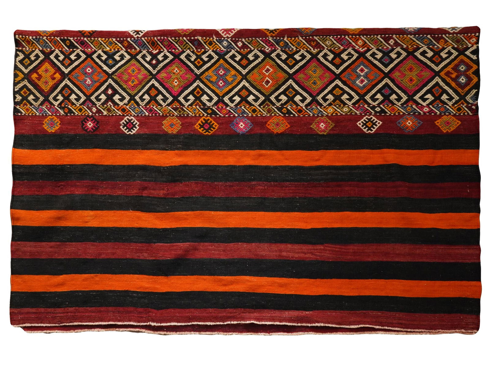 VINTAGE TURKISH KILIM AREA OUSHAK HANDMADE RUG TEXTILE (1 of 5)