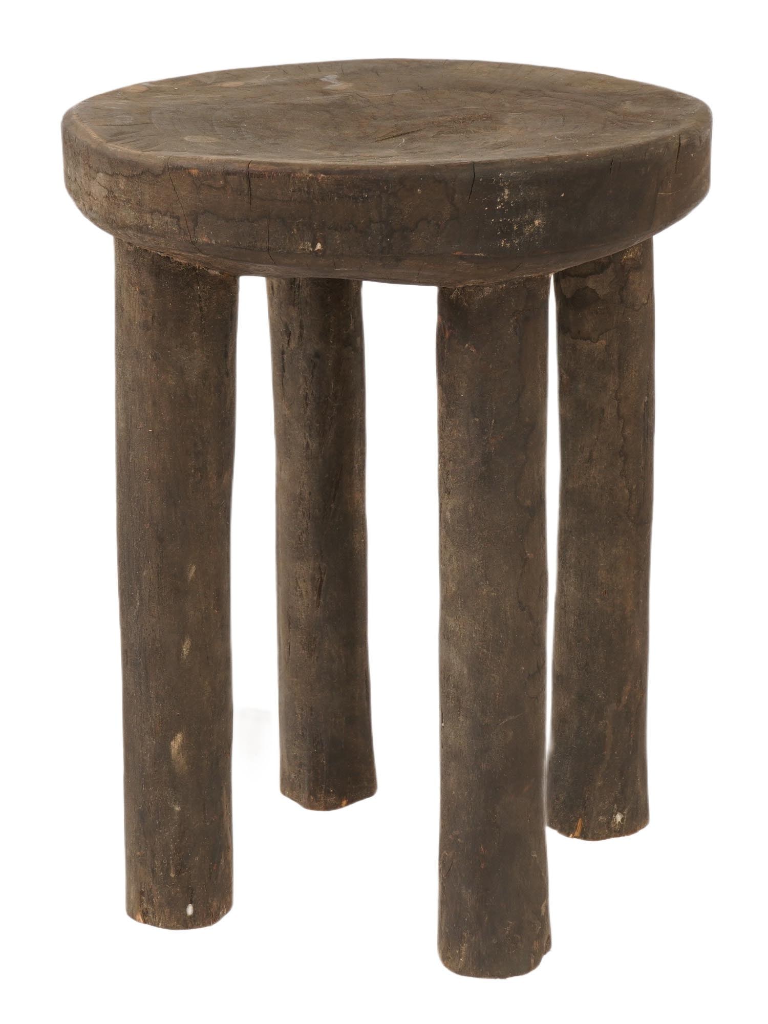 AFRICAN WOOD SENUFO MILKING STOOL FROM IVORY COAST (1 of 7)