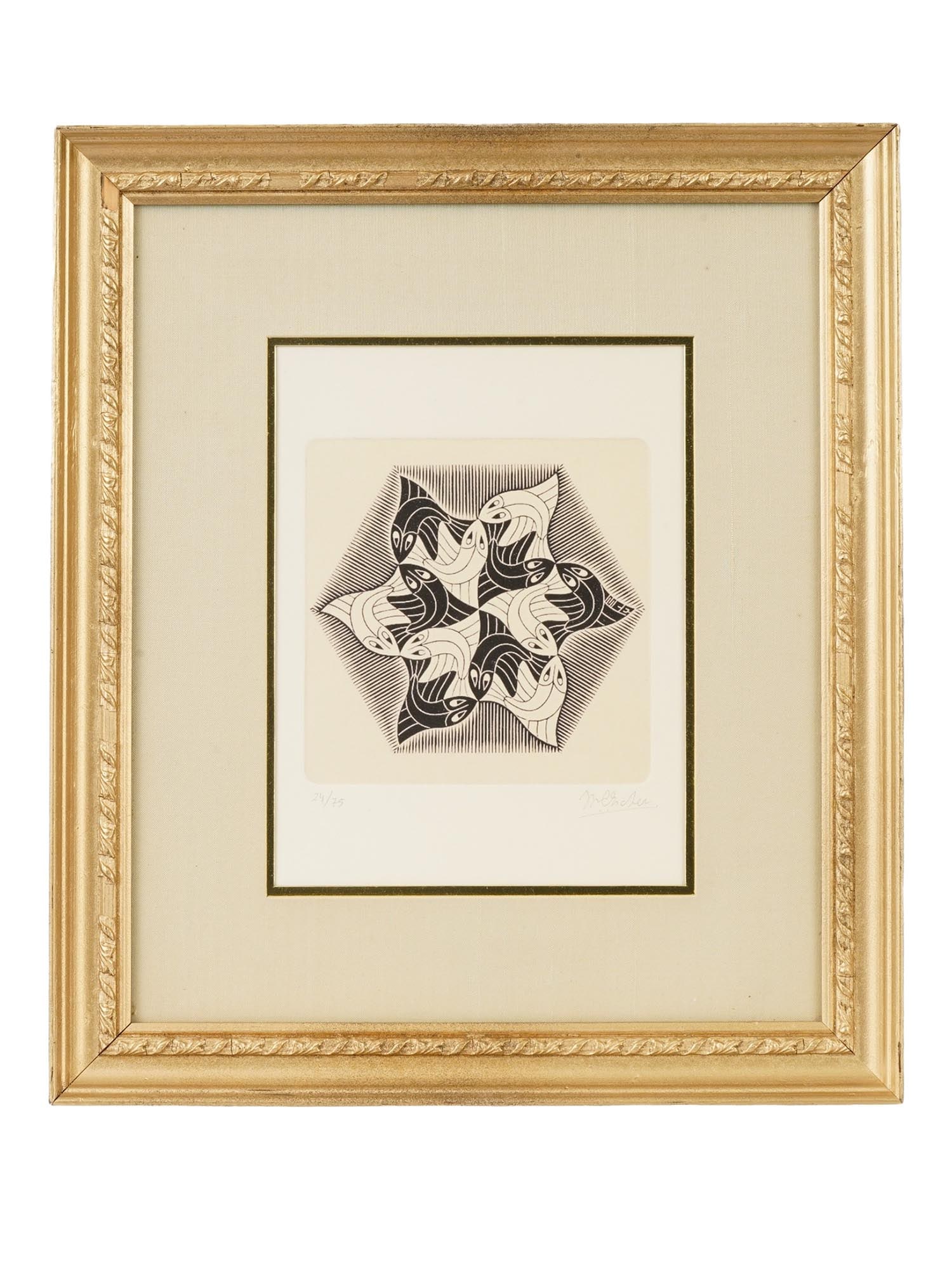 LTD MODERNIST OP ART MANNER ETCHING SIGNED FRAMED (1 of 4)