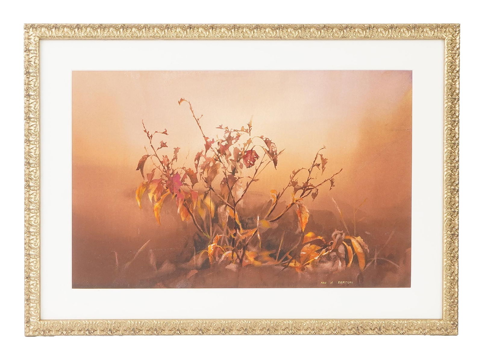 AMERICAN WATERCOLOR PAINTING SIGNED MAE H BERTONI (1 of 5)