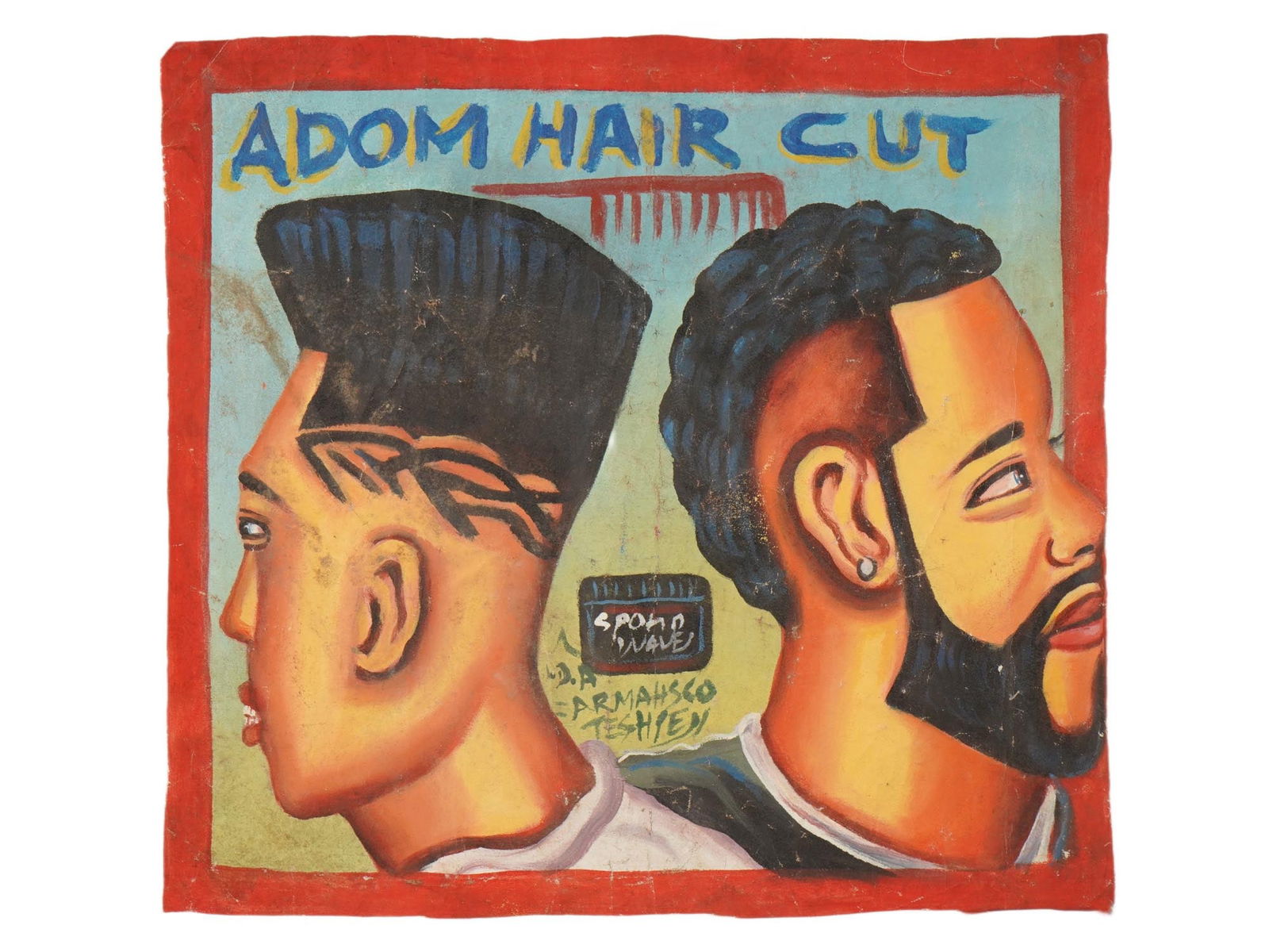 GHANAIAN OIL PAINTING BARBERSHOP SIGN BY ARMAHSCO (1 of 4)