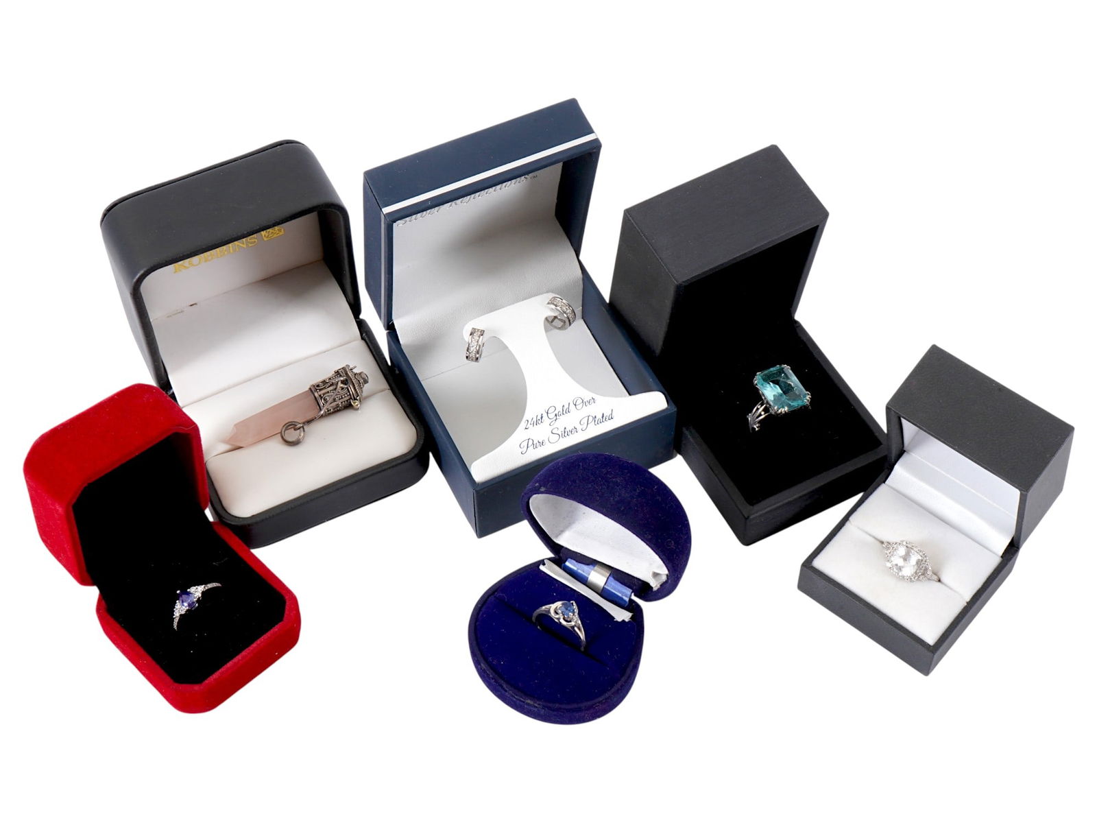 COLLECTION OF ASSORTED GEMSTONE RINGS AND ACCESSORIES (1 of 11)