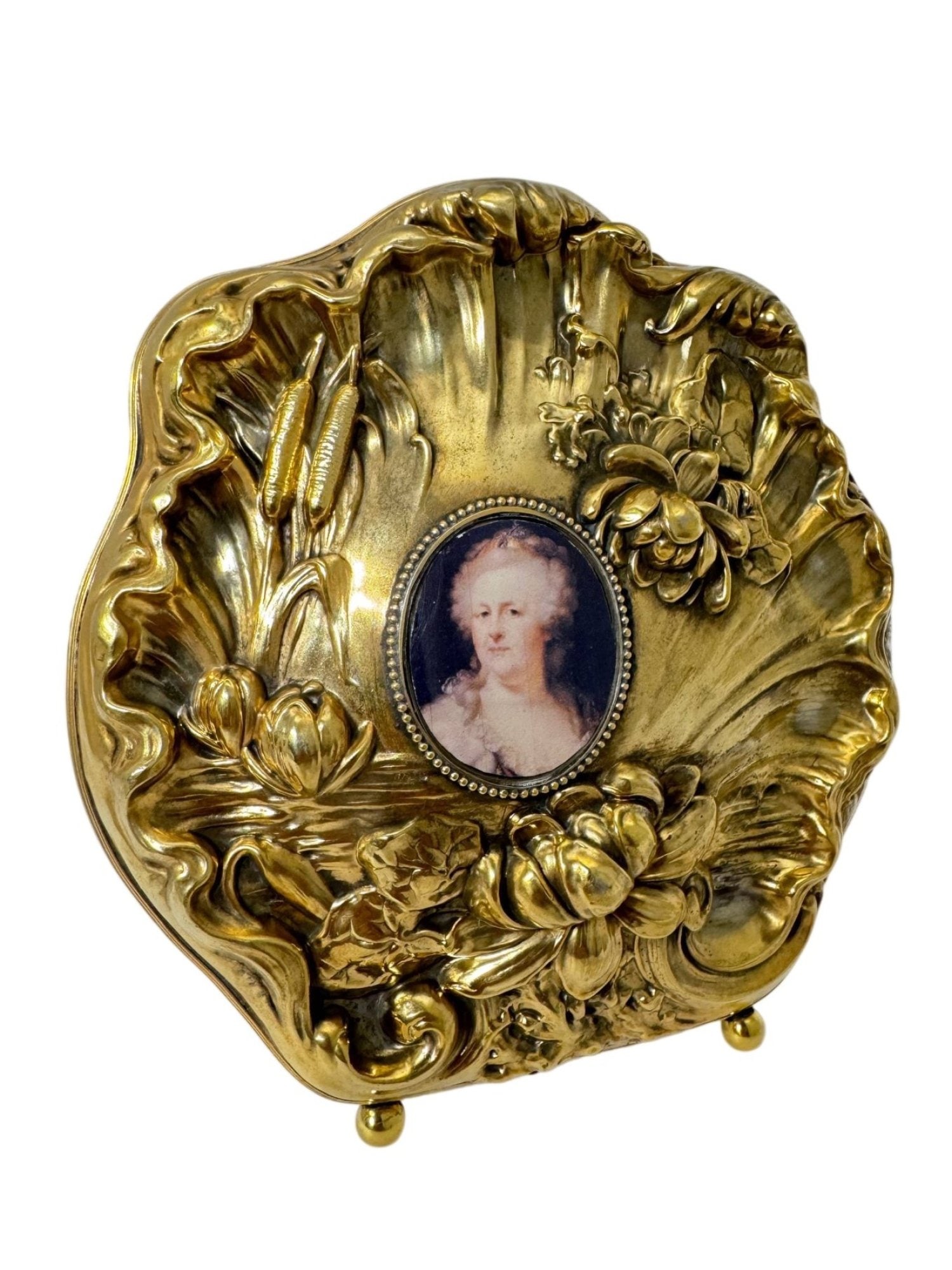 MINIATURE RUSSIAN ROCOCO GILT SILVER PICTURE FRAME (1 of 14)