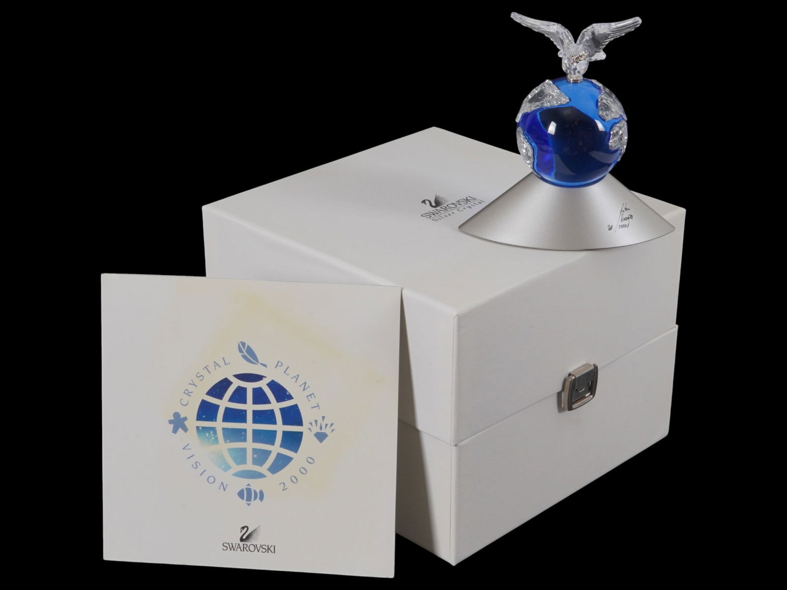 SWAROVSKI CRYSTAL PLANET FIGURE WITH DOVE IOB (1 of 6)